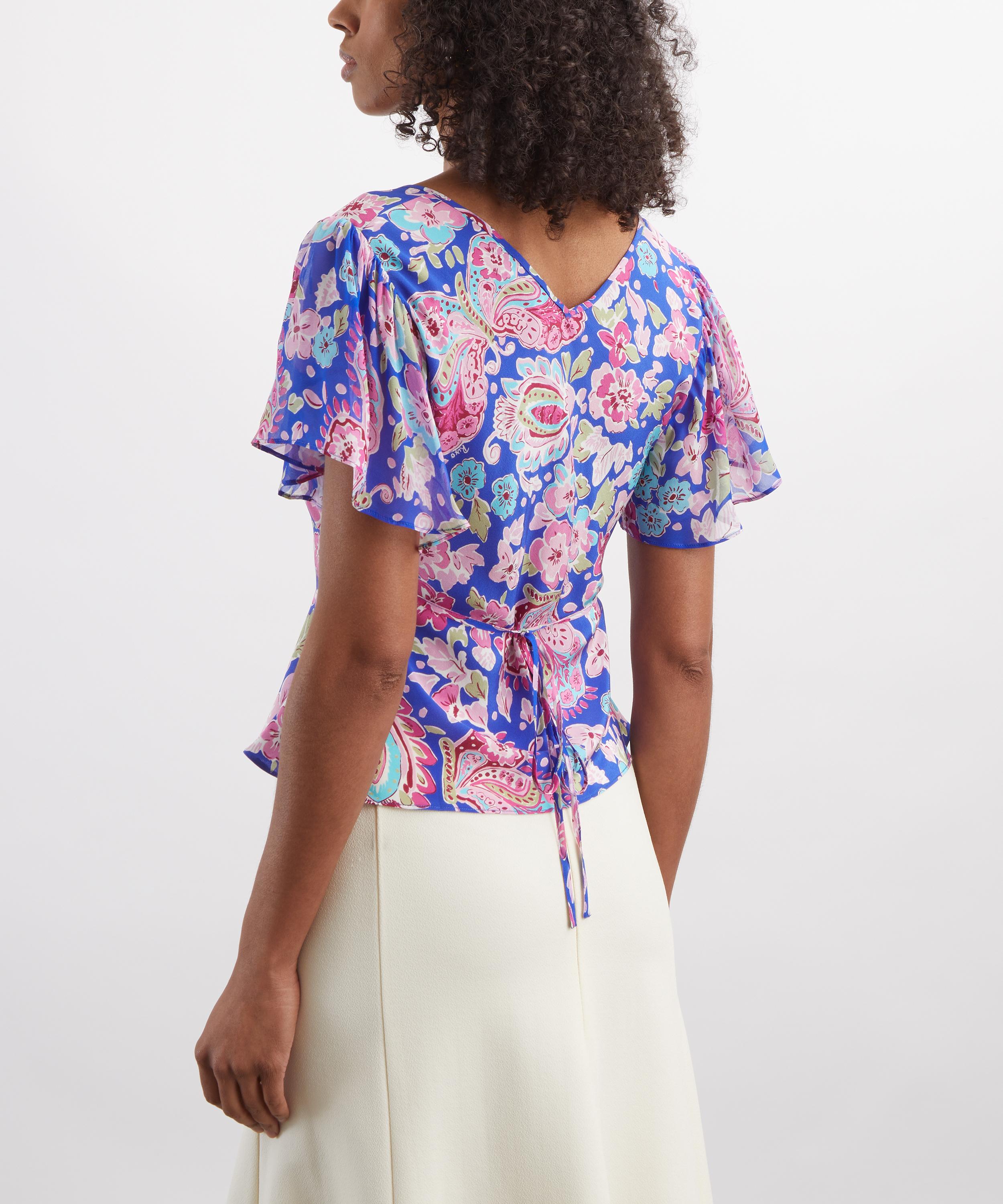 RIXO - Lania Silk Blouse image number 3