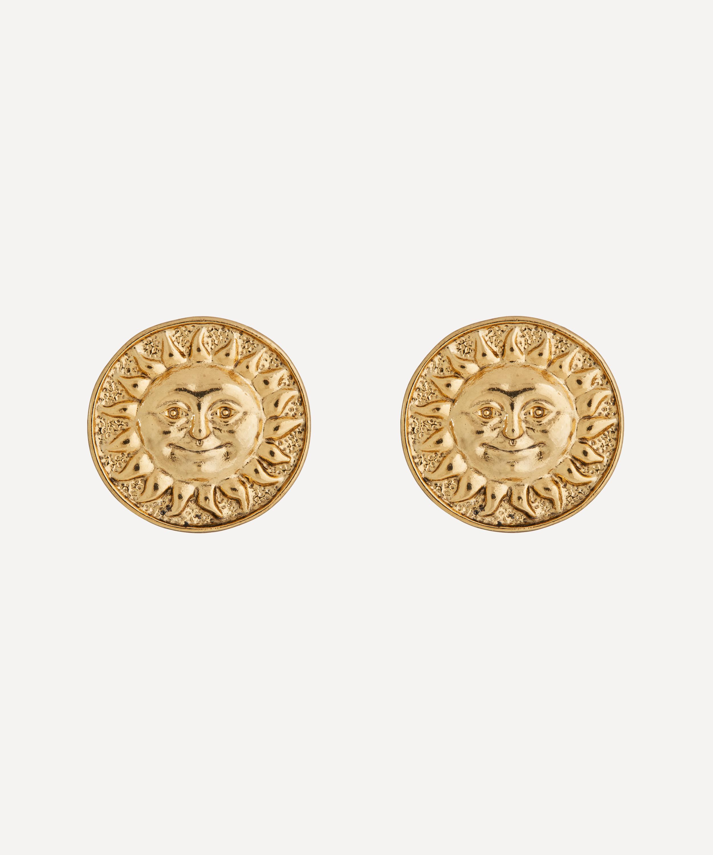 RIXO - 18ct Gold Plated Noni Stud Earrings