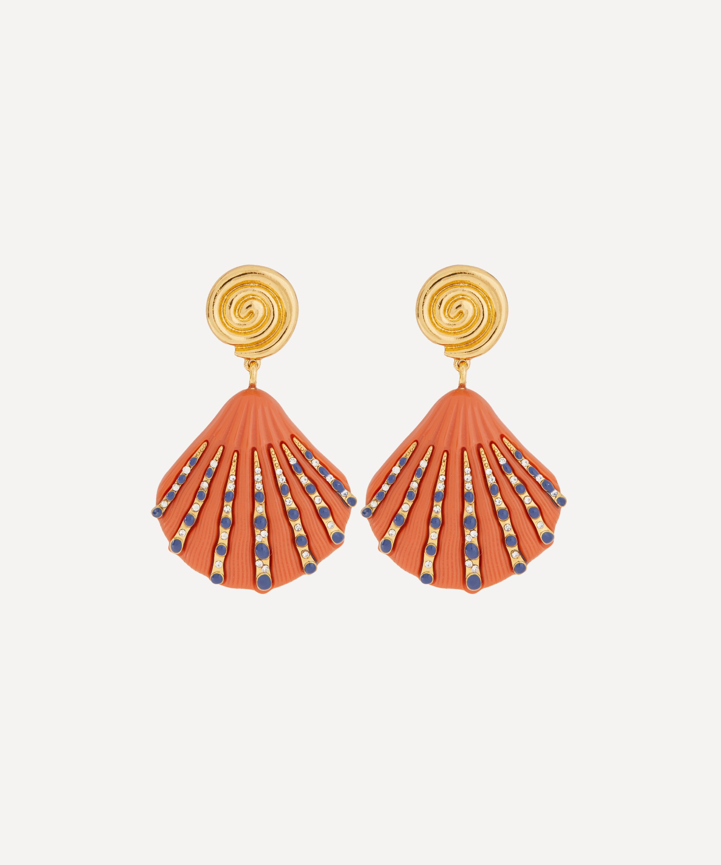 RIXO - Gold-Plated Daphne Drop Earrings