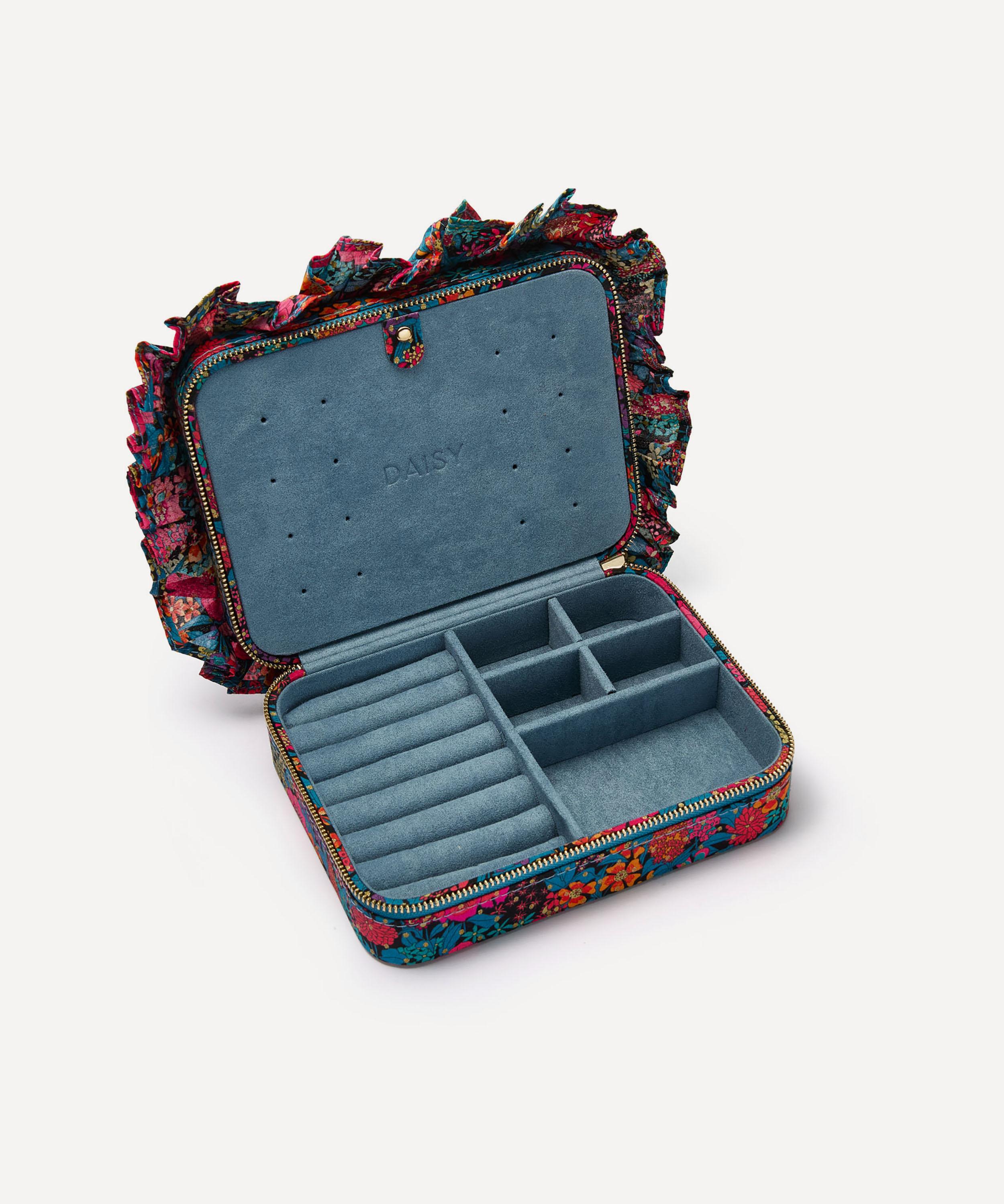 Daisy - Ciara Spot Tana Lawn&trade; Cotton Frill Medium Jewellery Case image number 1