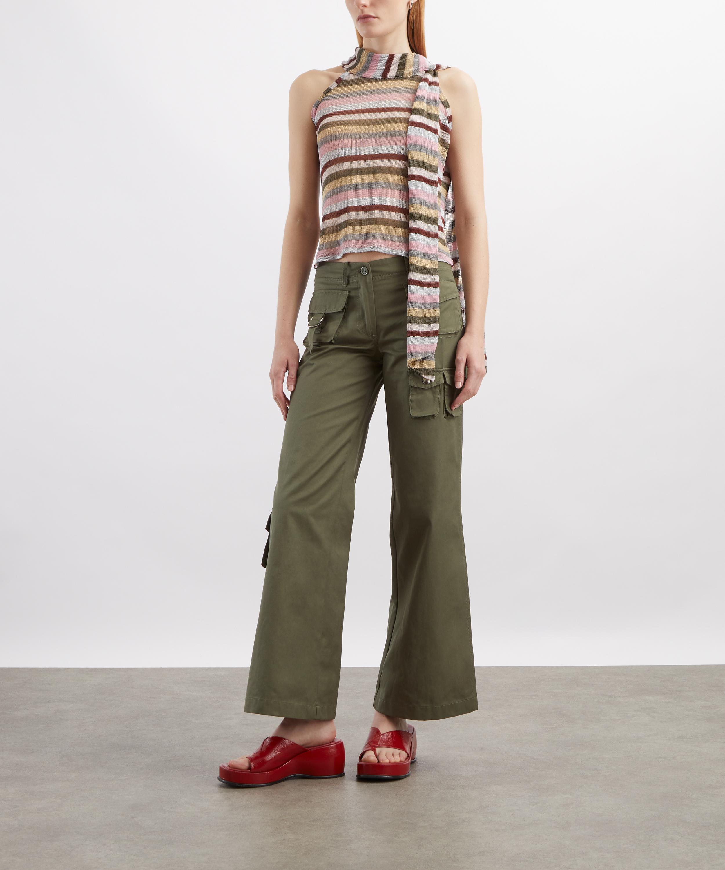 Coloma's - Lora Striped Halter Knit Top image number 1