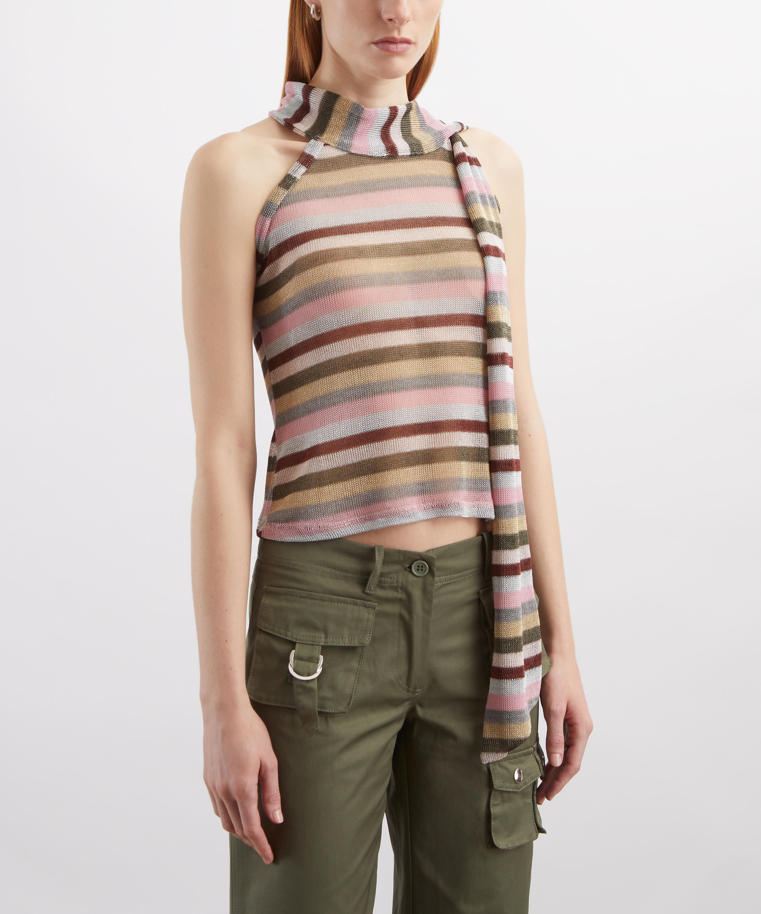 Coloma's - Lora Striped Halter Knit Top image number 2