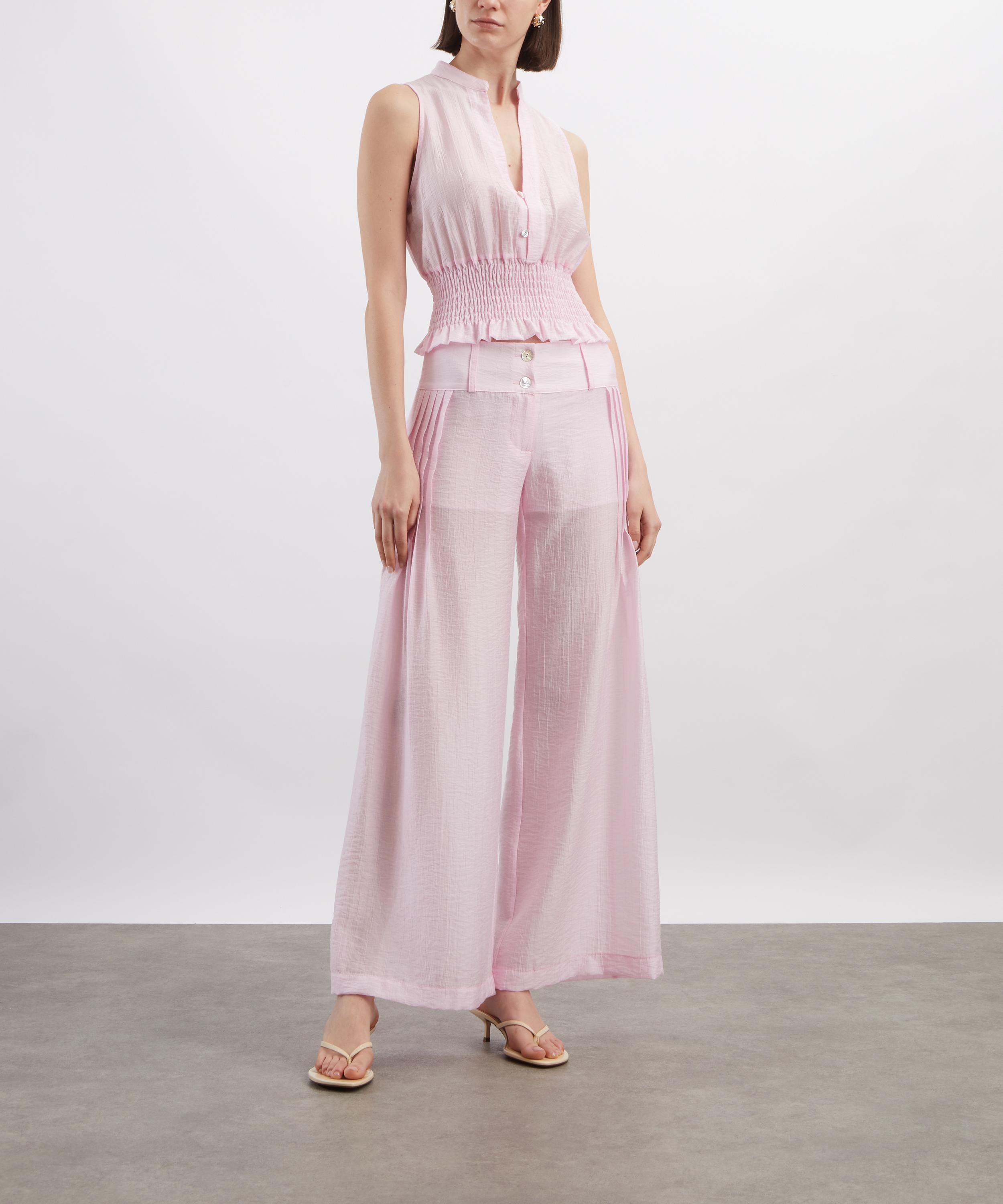 Coloma's - Sarita Pink Wide-Leg Trousers image number 1