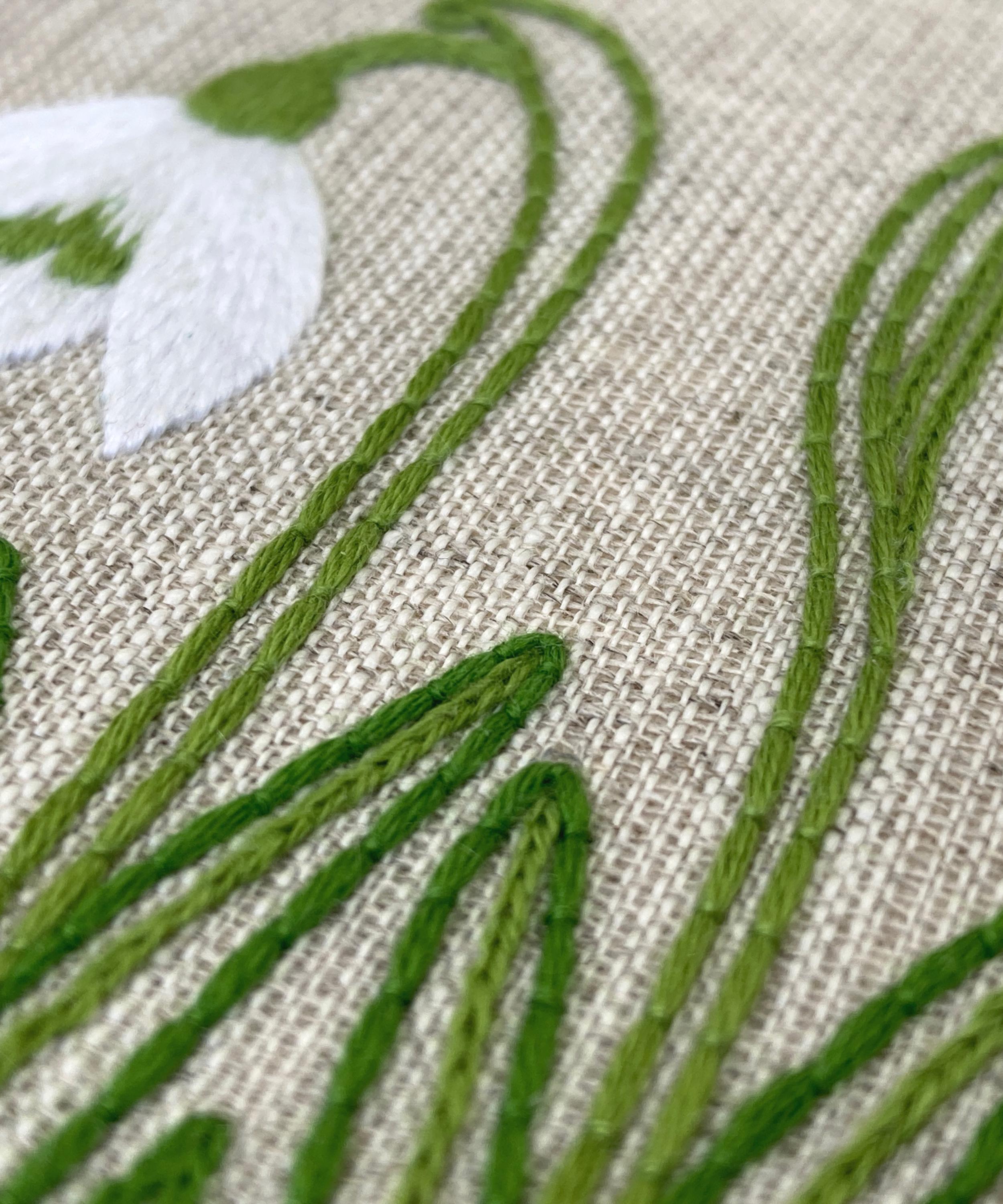 Royal School of Needlework - January Snowdrop Embroidery Kit image number 2
