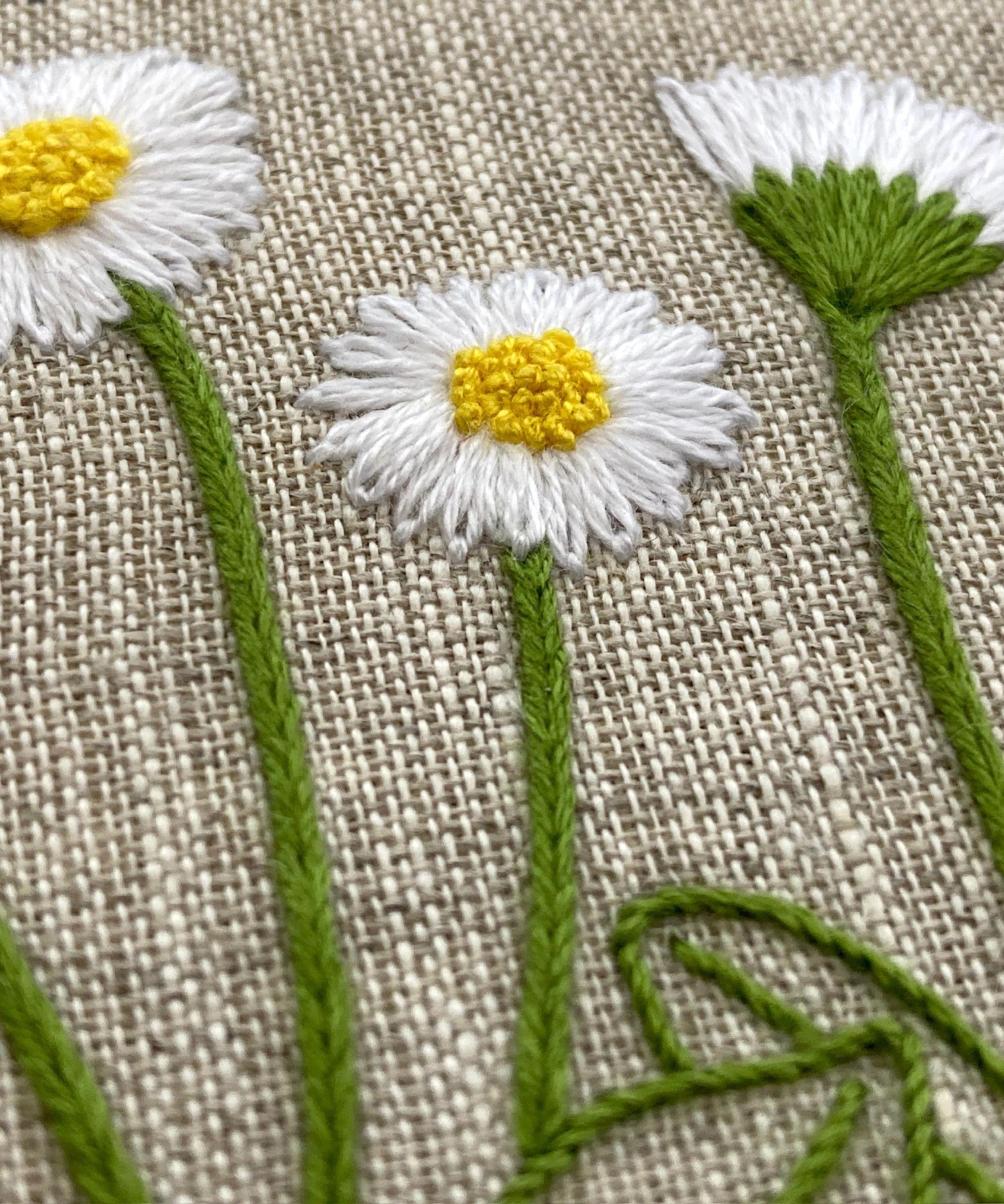 Royal School of Needlework - April Daisy Embroidery Kit image number 4