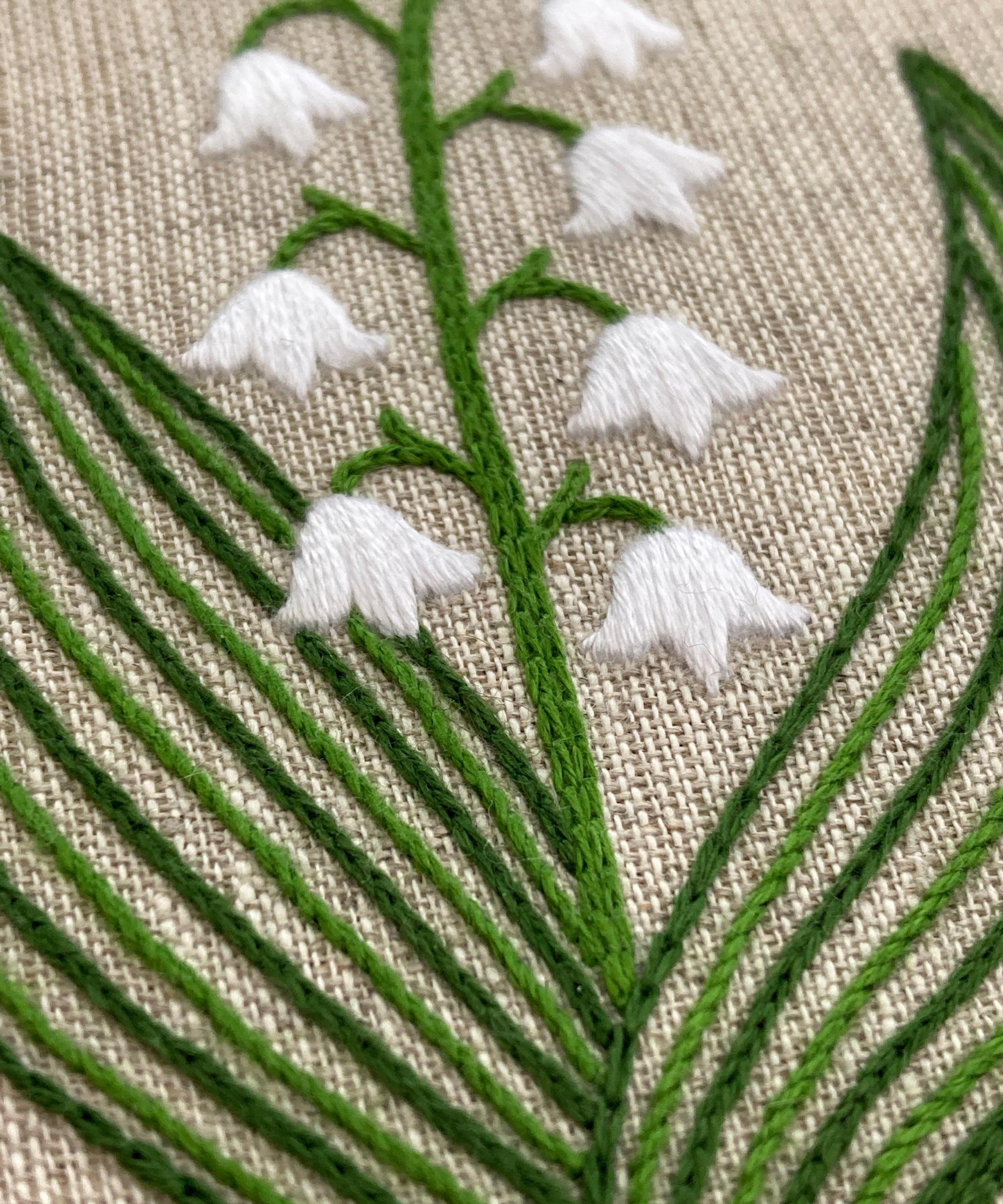 Royal School of Needlework - May Lily of the Valley Embroidery Kit image number 1