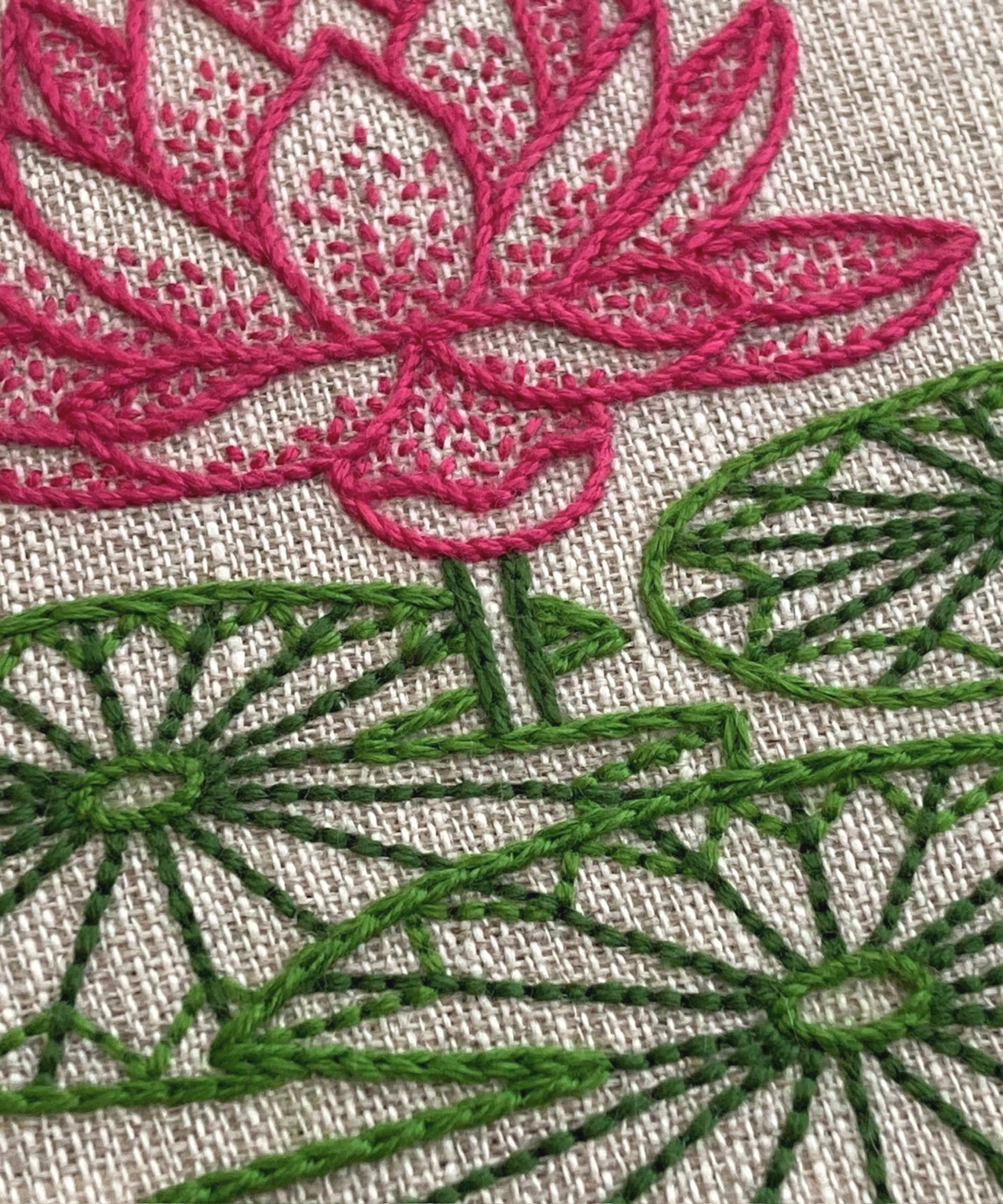 Royal School of Needlework - July Waterlily Embroidery Kit image number 4