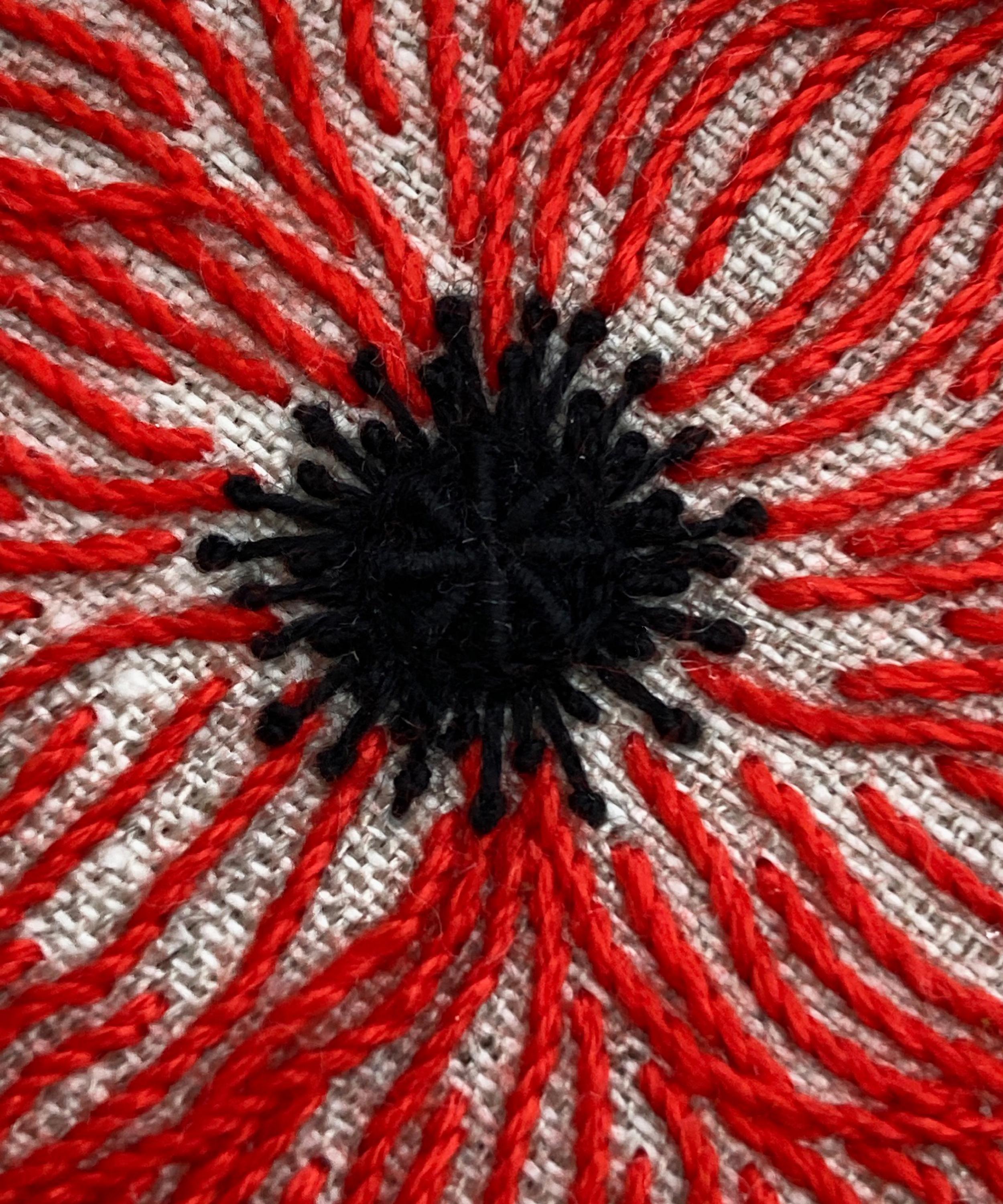 Royal School of Needlework - August Poppy Embroidery Kit image number 2