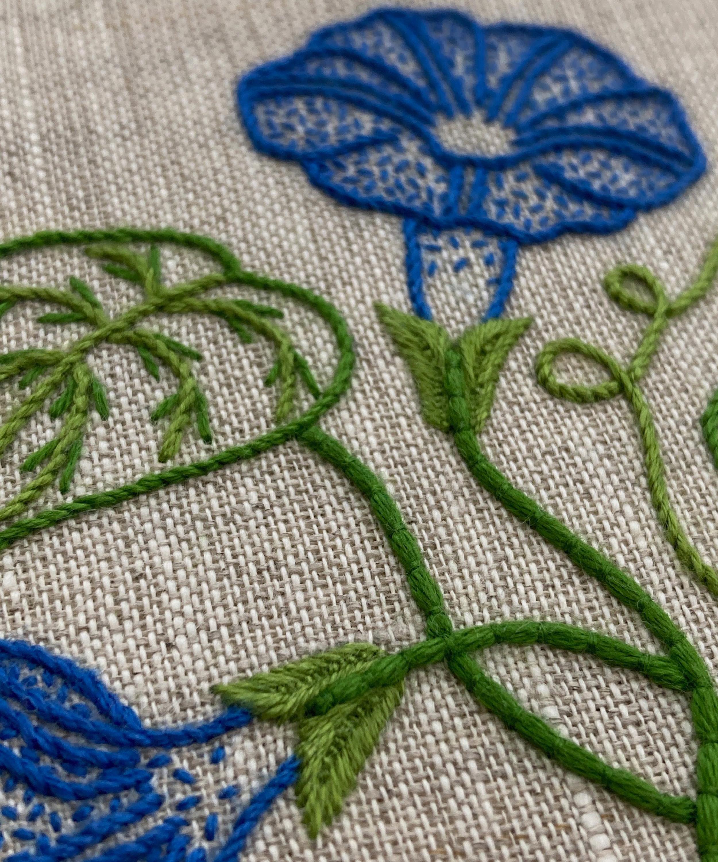 Royal School of Needlework - September Morning Glory Embroidery Kit image number 1