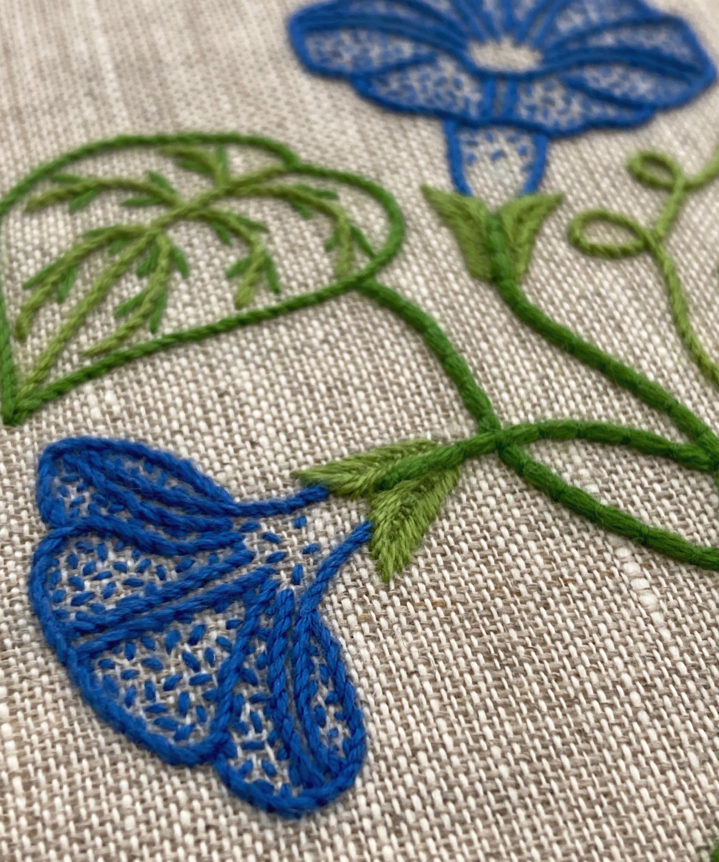 Royal School of Needlework - September Morning Glory Embroidery Kit image number 2