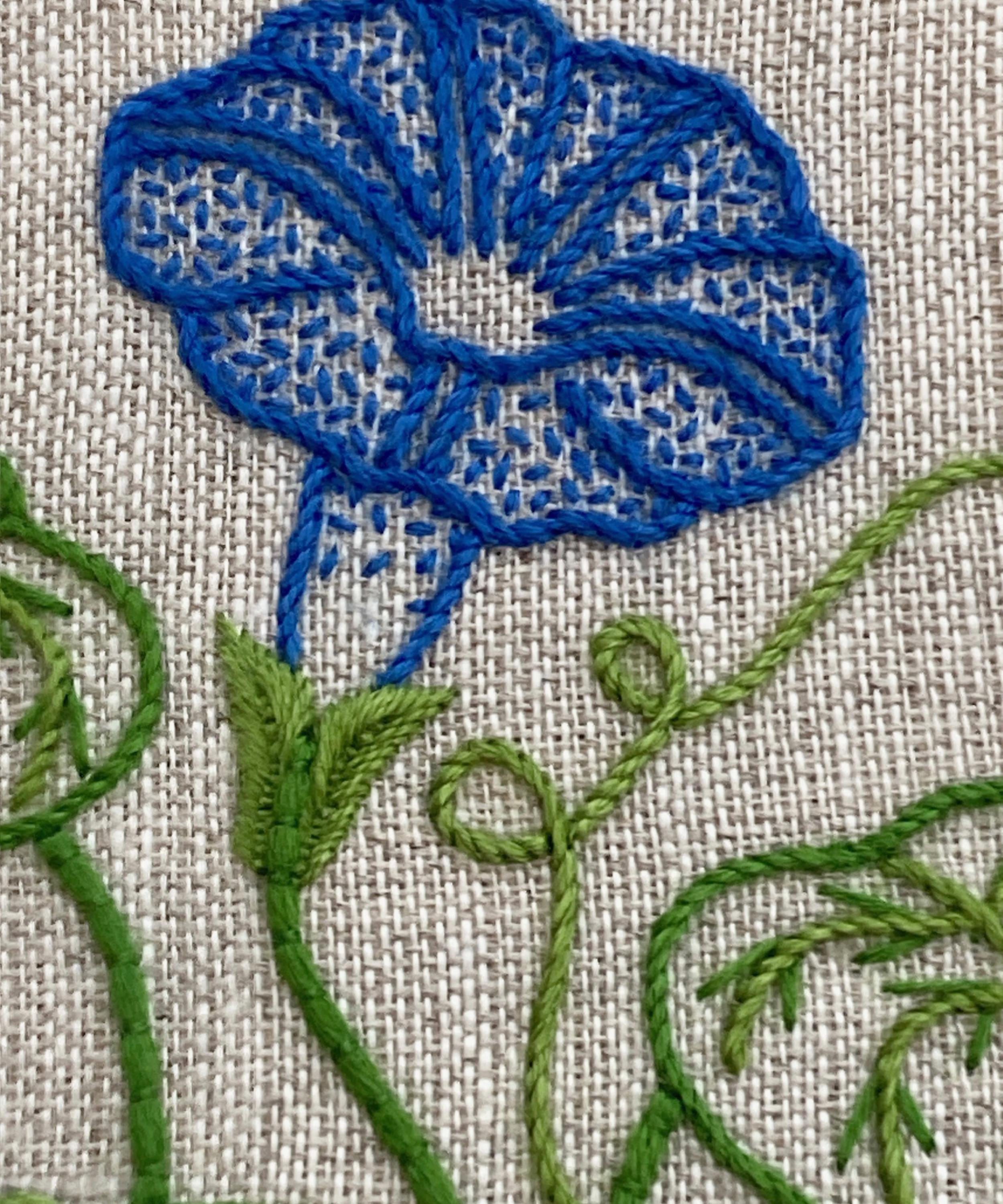 Royal School of Needlework - September Morning Glory Embroidery Kit image number 3