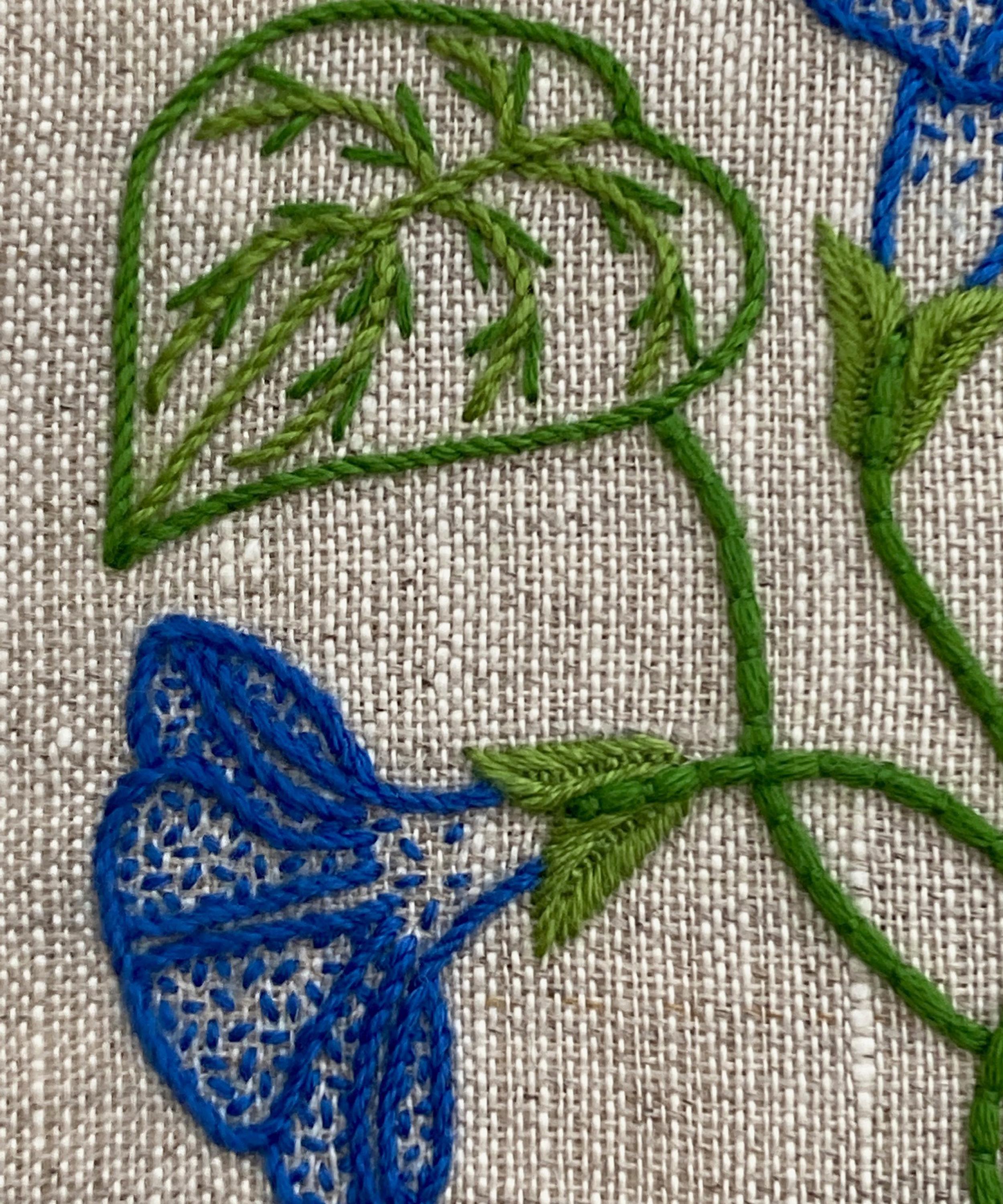 Royal School of Needlework - September Morning Glory Embroidery Kit image number 5