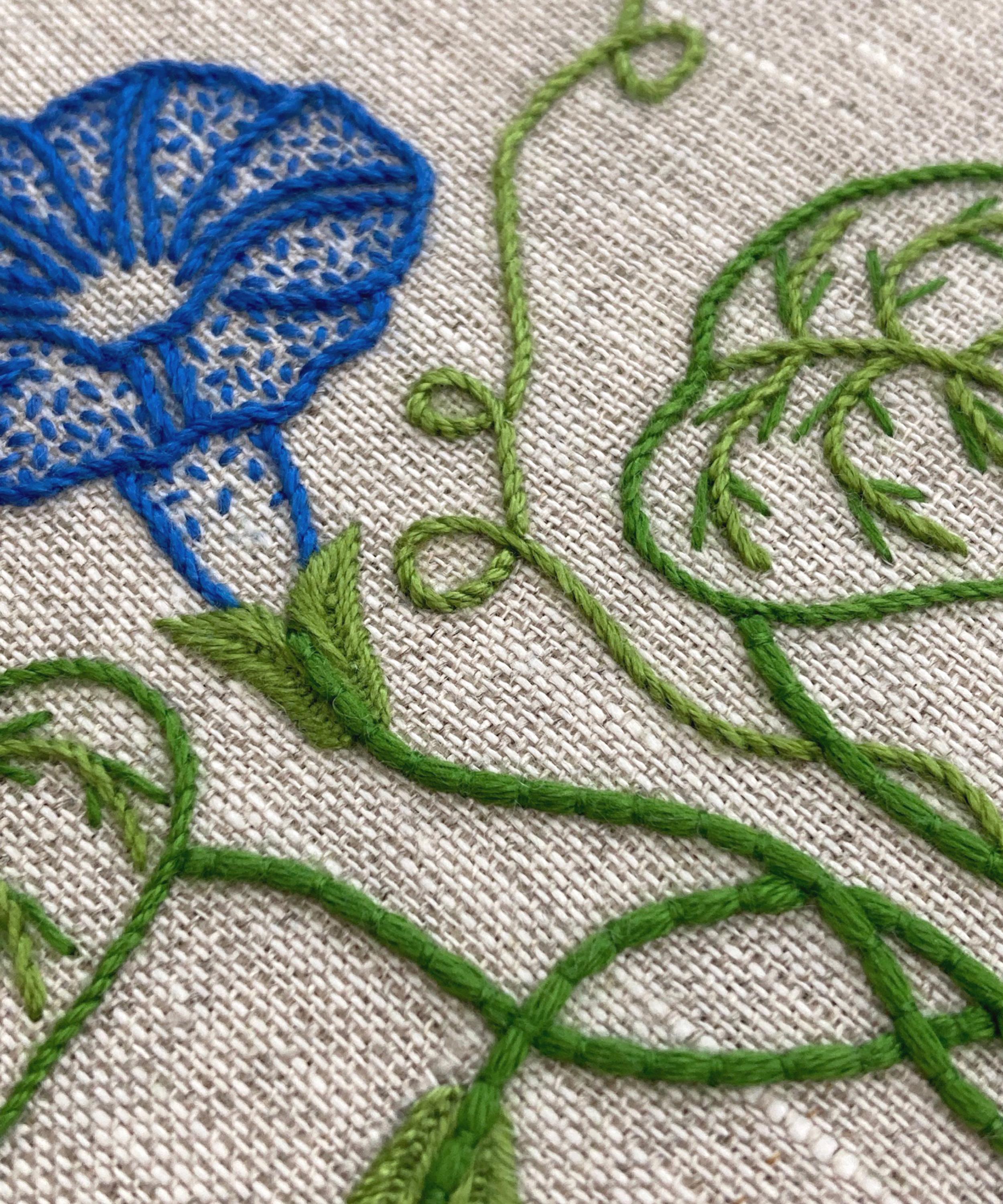 Royal School of Needlework - September Morning Glory Embroidery Kit image number 6