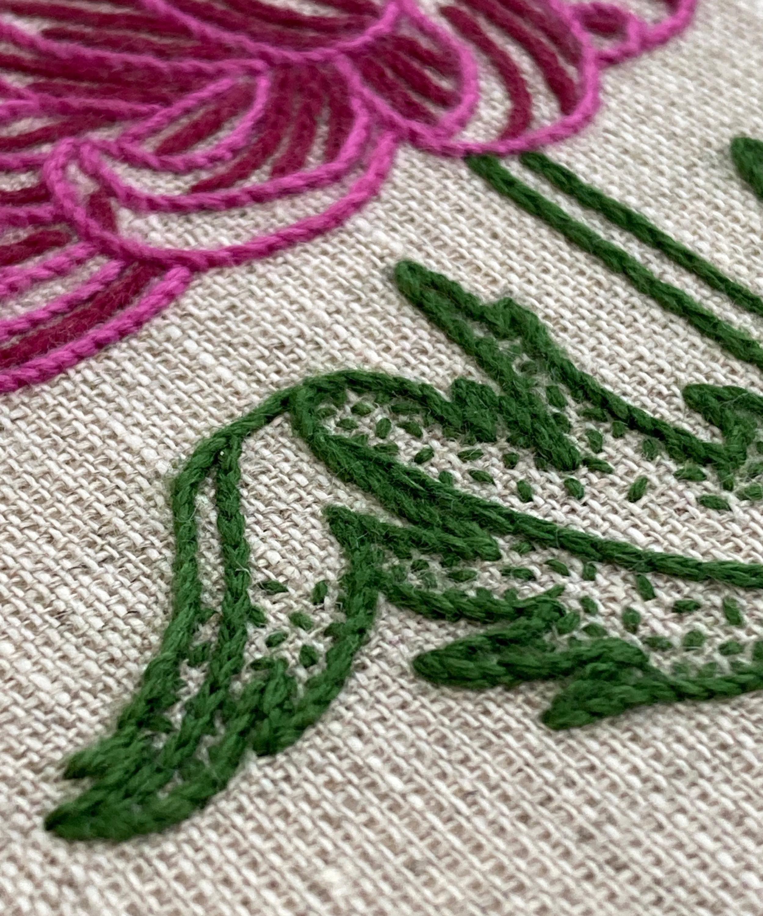Royal School of Needlework - November Chrysanthemum Embroidery Kit image number 3