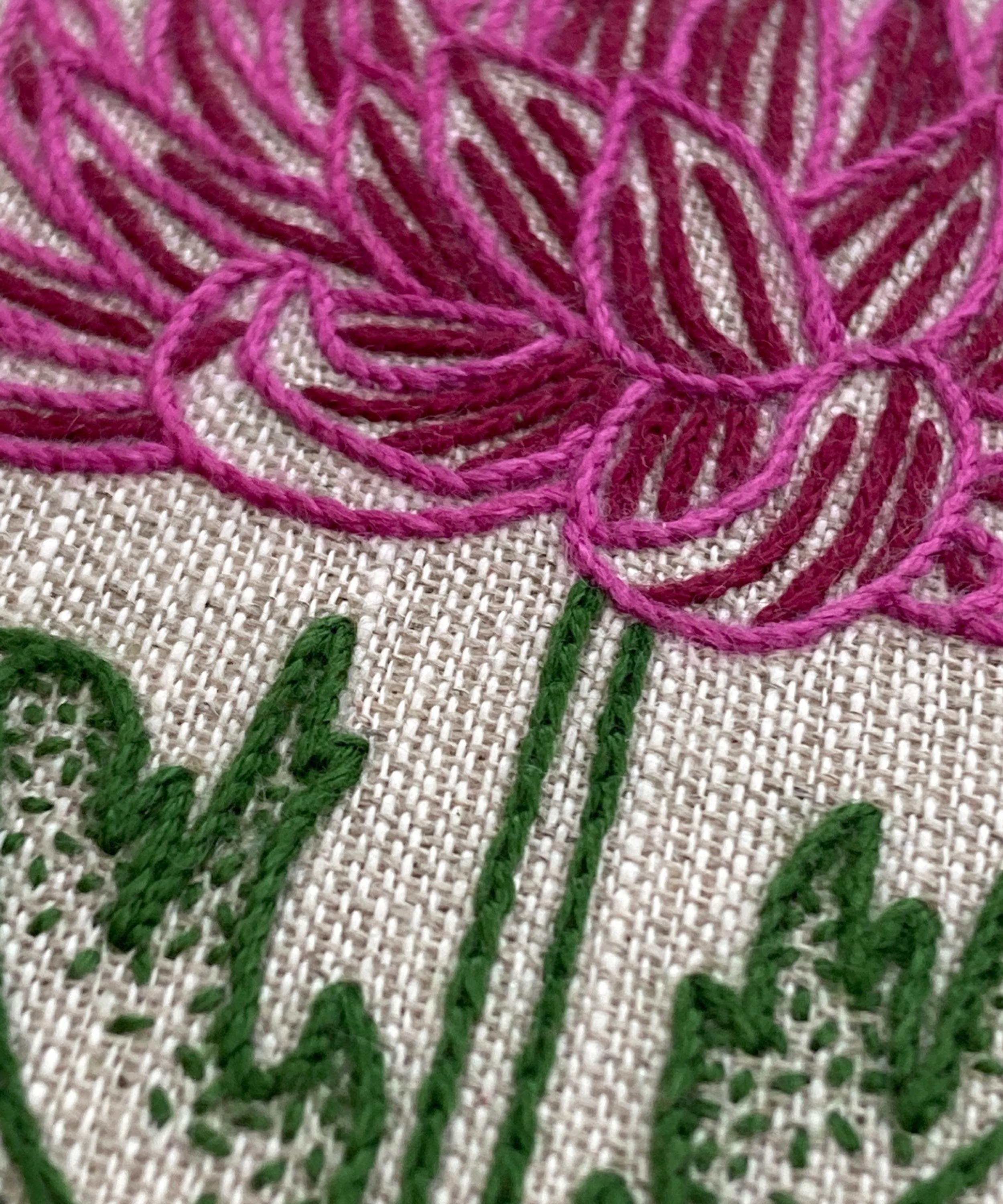 Royal School of Needlework - November Chrysanthemum Embroidery Kit image number 4