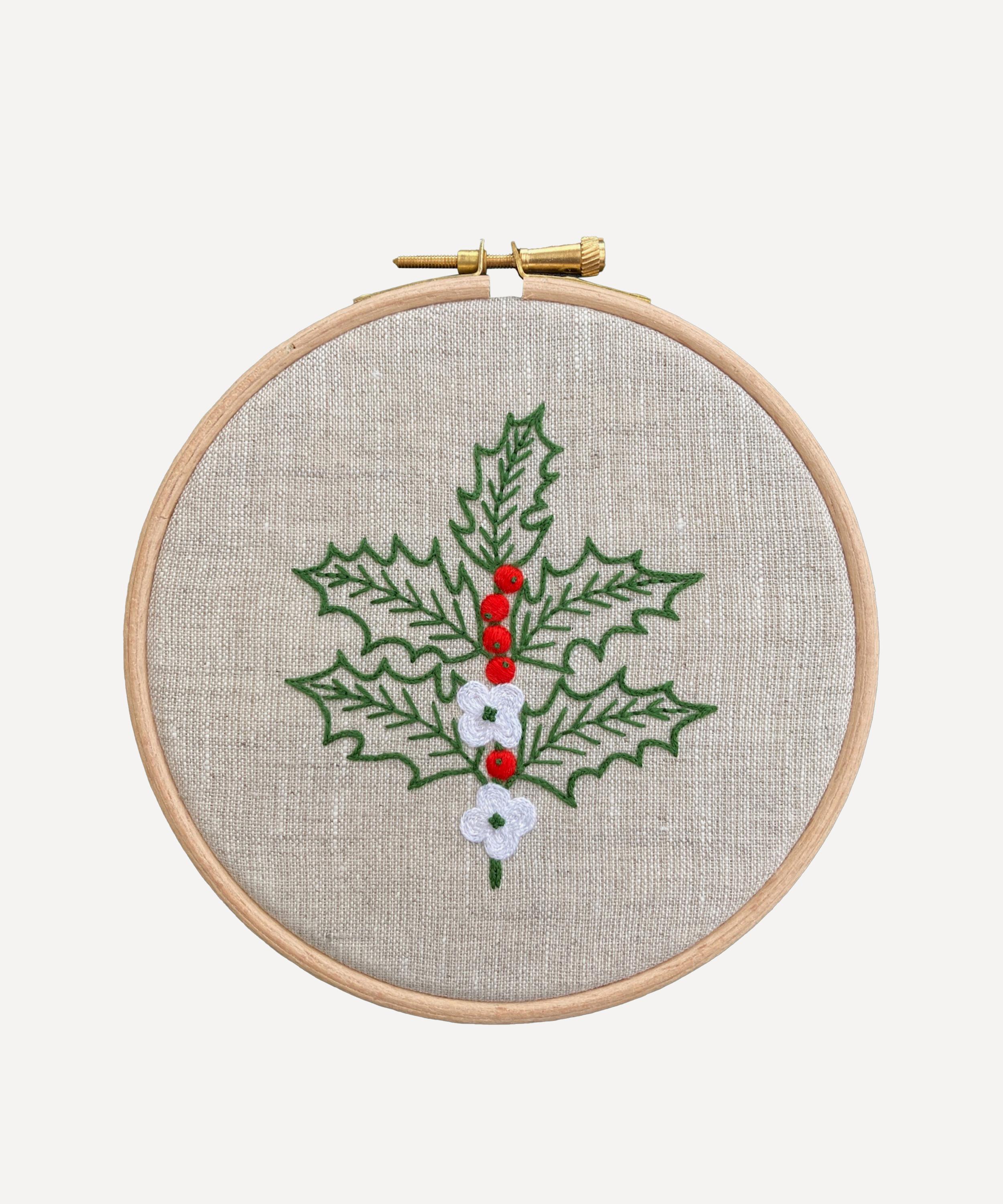 Royal School of Needlework - December Holly Embroidery Kit