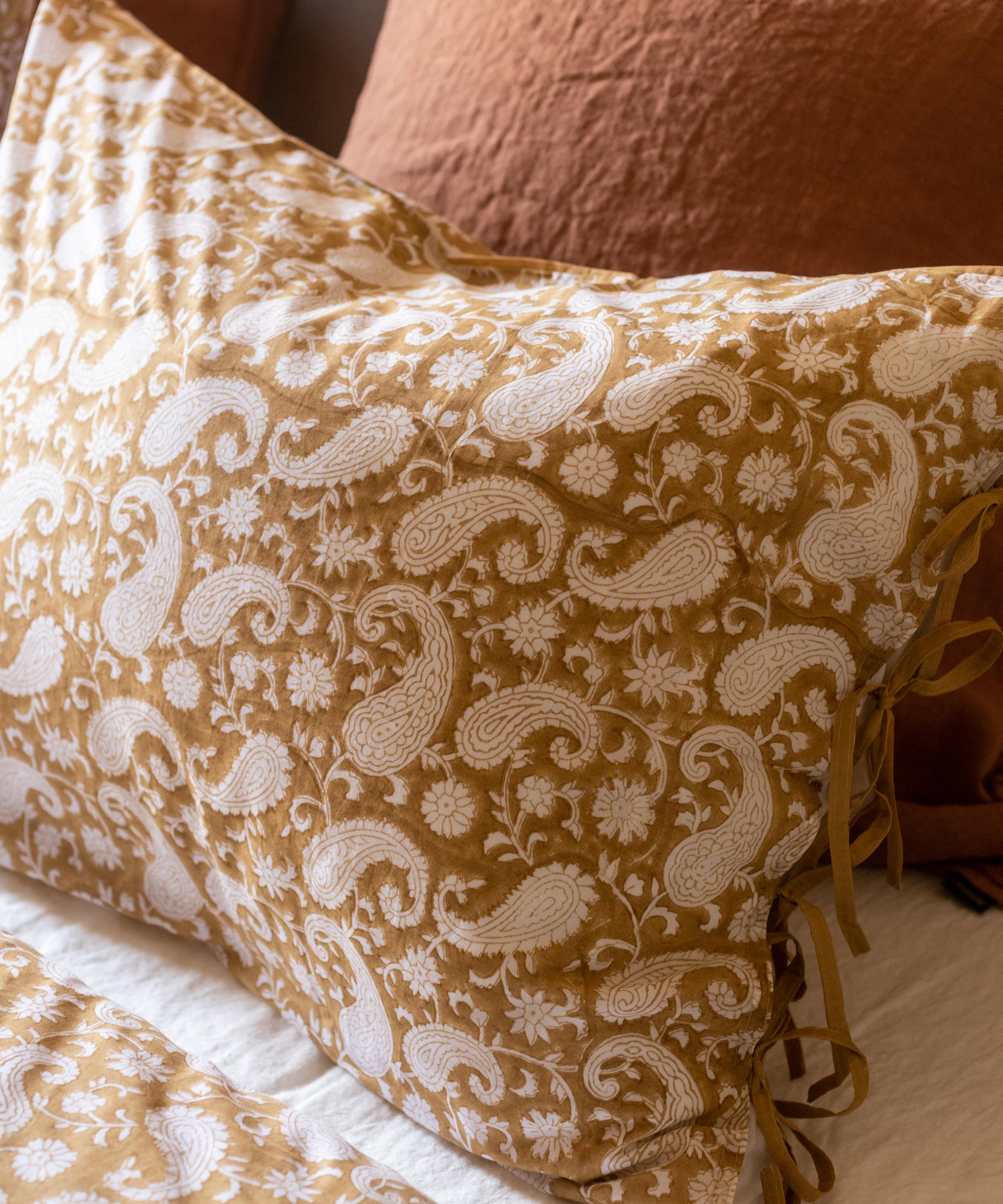 Caravane - Paisley Camel Pillowcase Set of 2 image number 1
