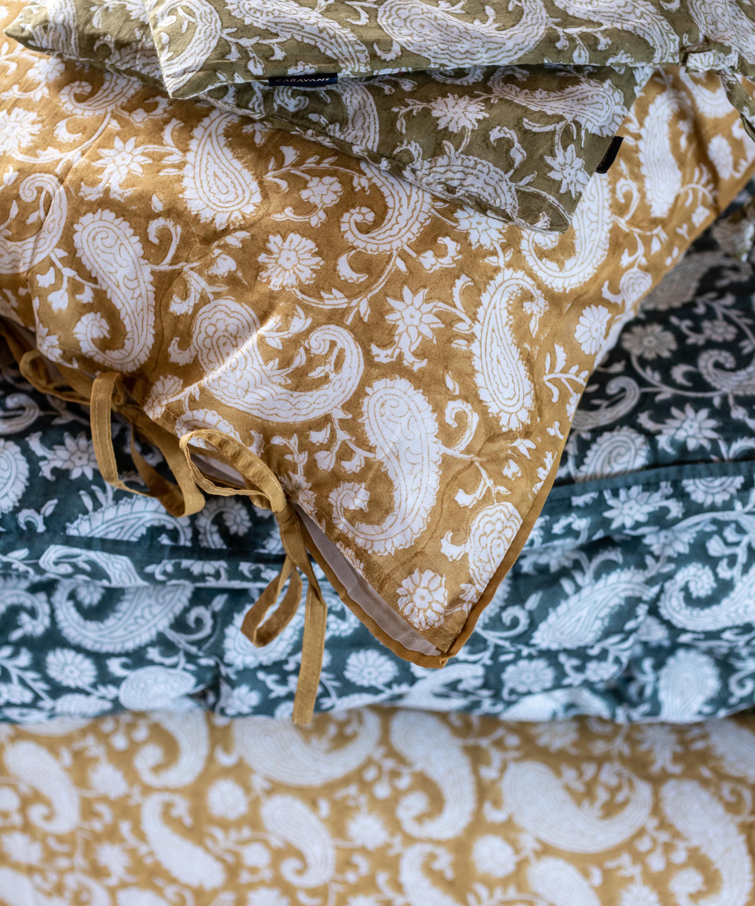 Caravane - Paisley Olive Pillowcase Set of 2 image number 1