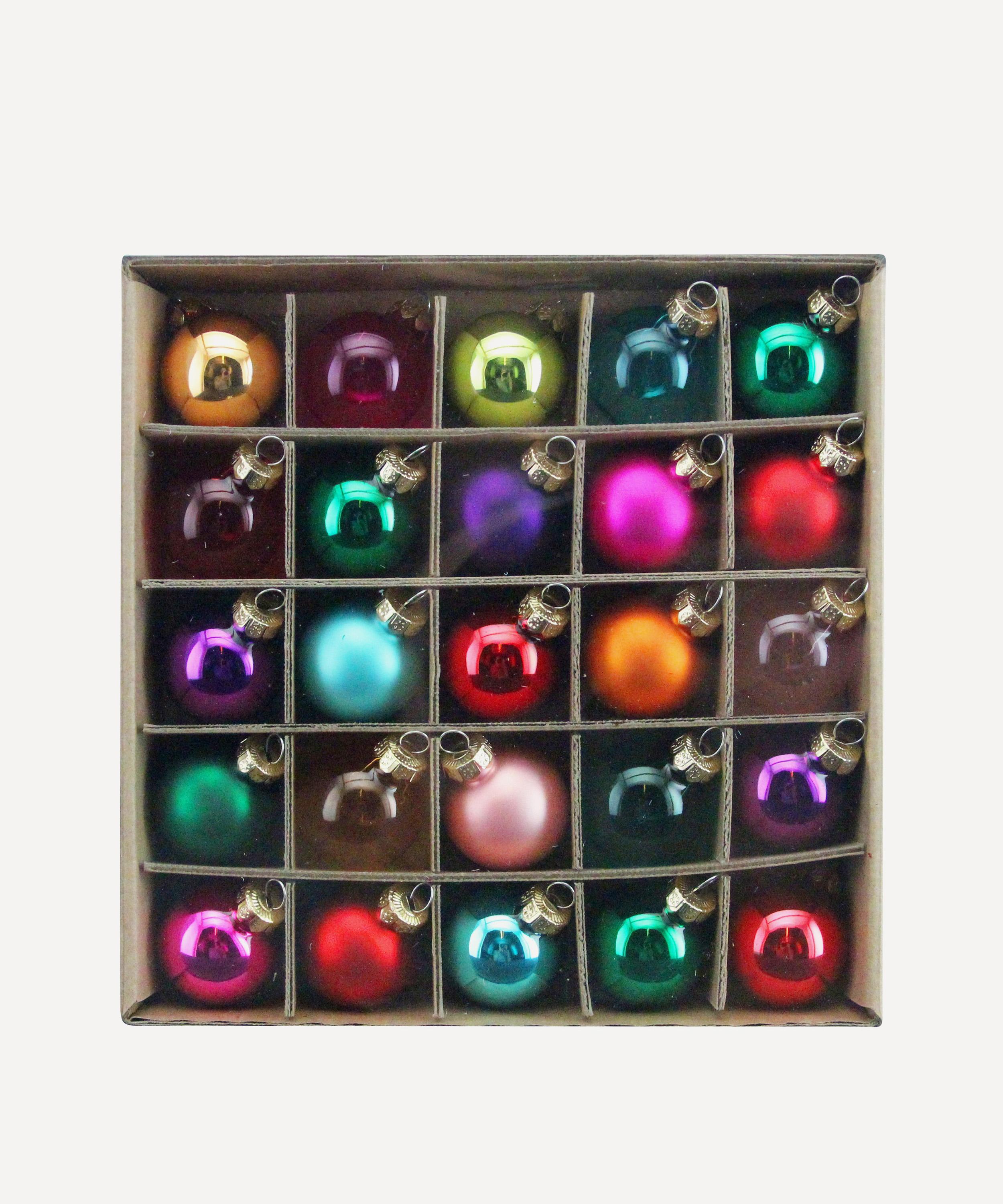 Christmas - Multicolour Glass Ornament Box of 25 image number 0