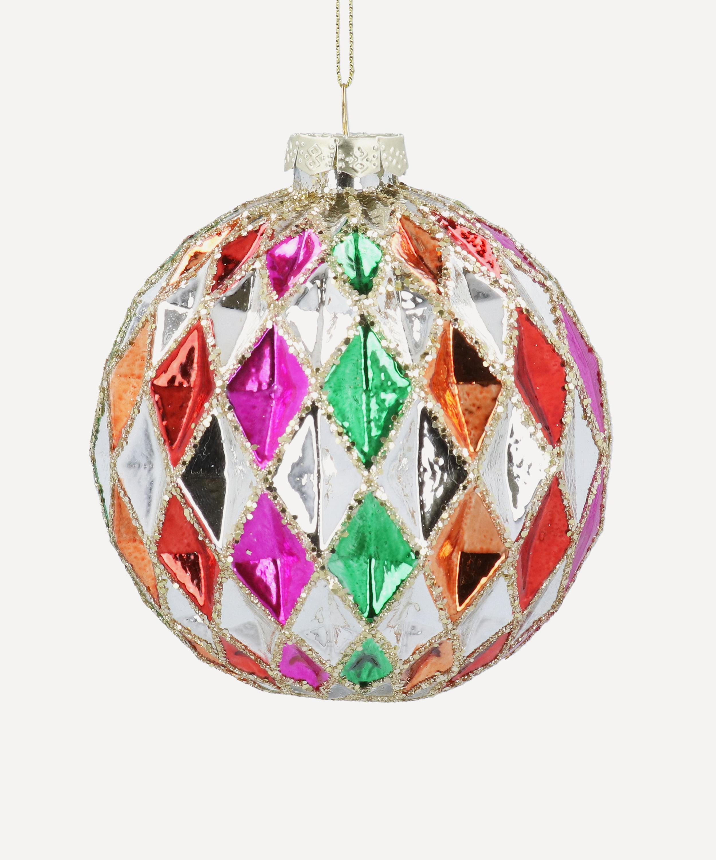 Christmas - Harlequin Glass Ornament image number 0