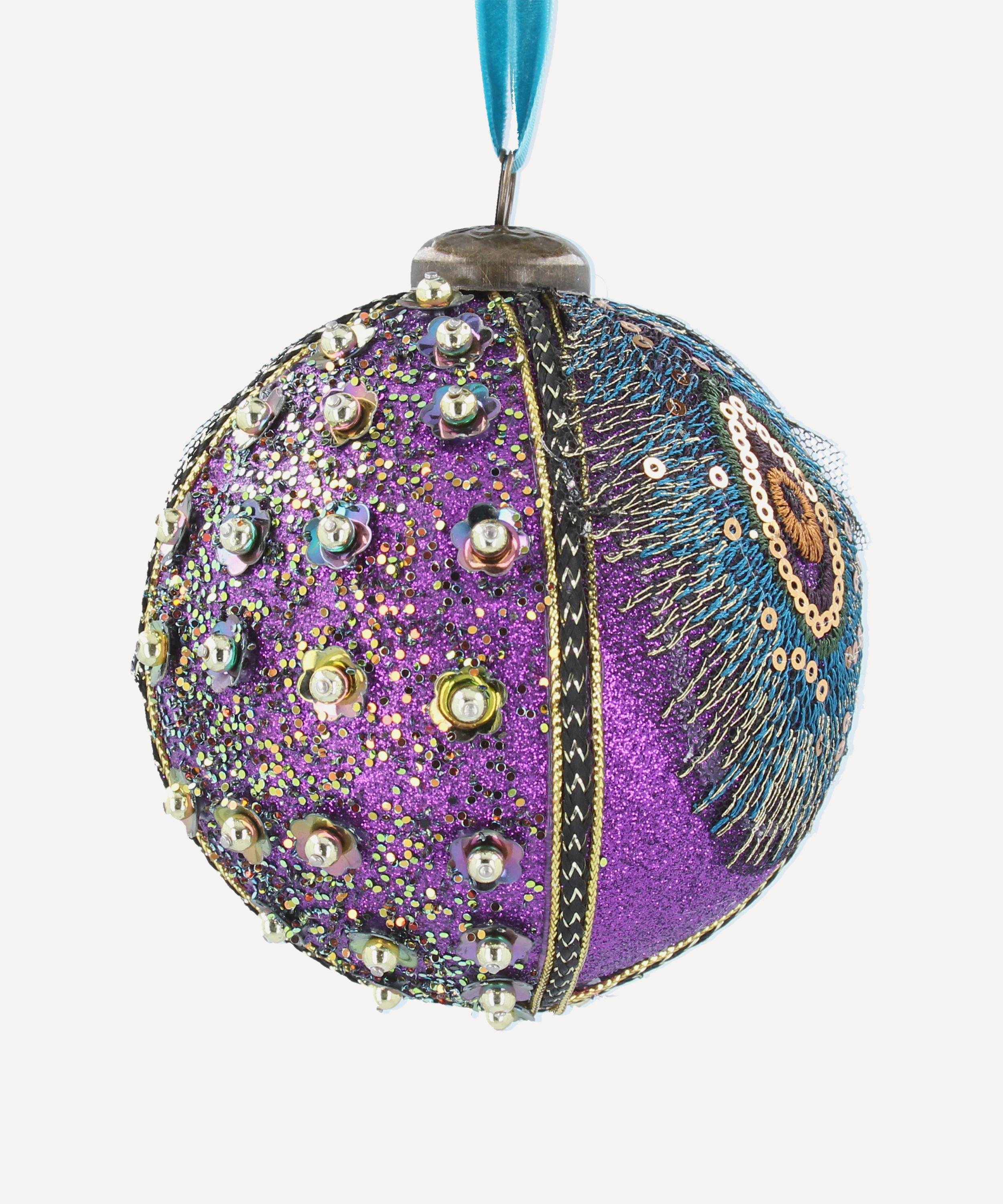 Christmas - Peacock Glitter and Sequin Ornament image number 0
