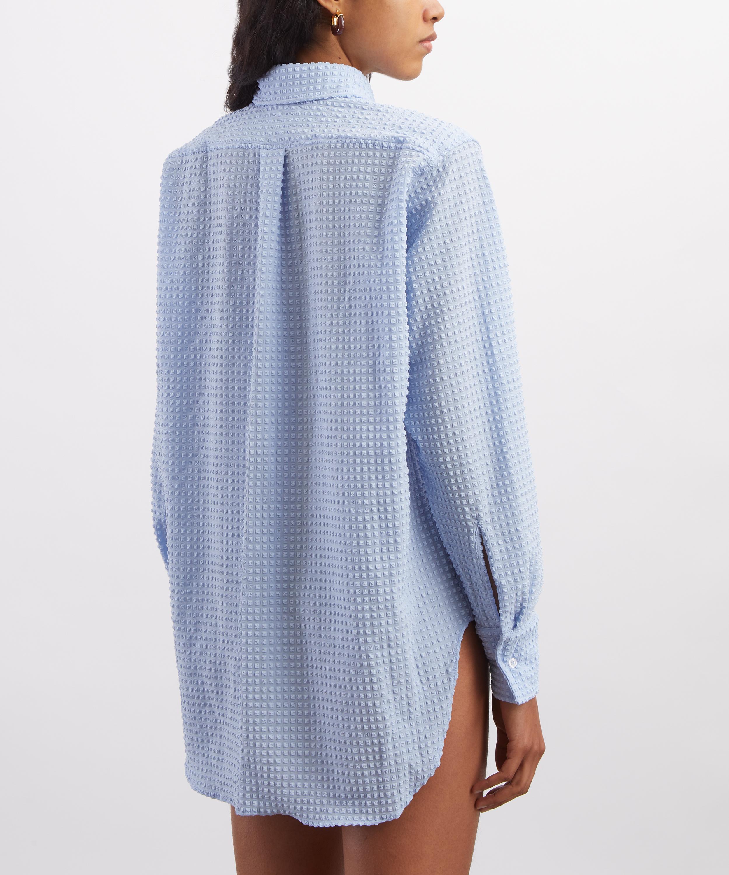 Hunza G - Resort Light Cornflower Seersucker Shirt image number 3