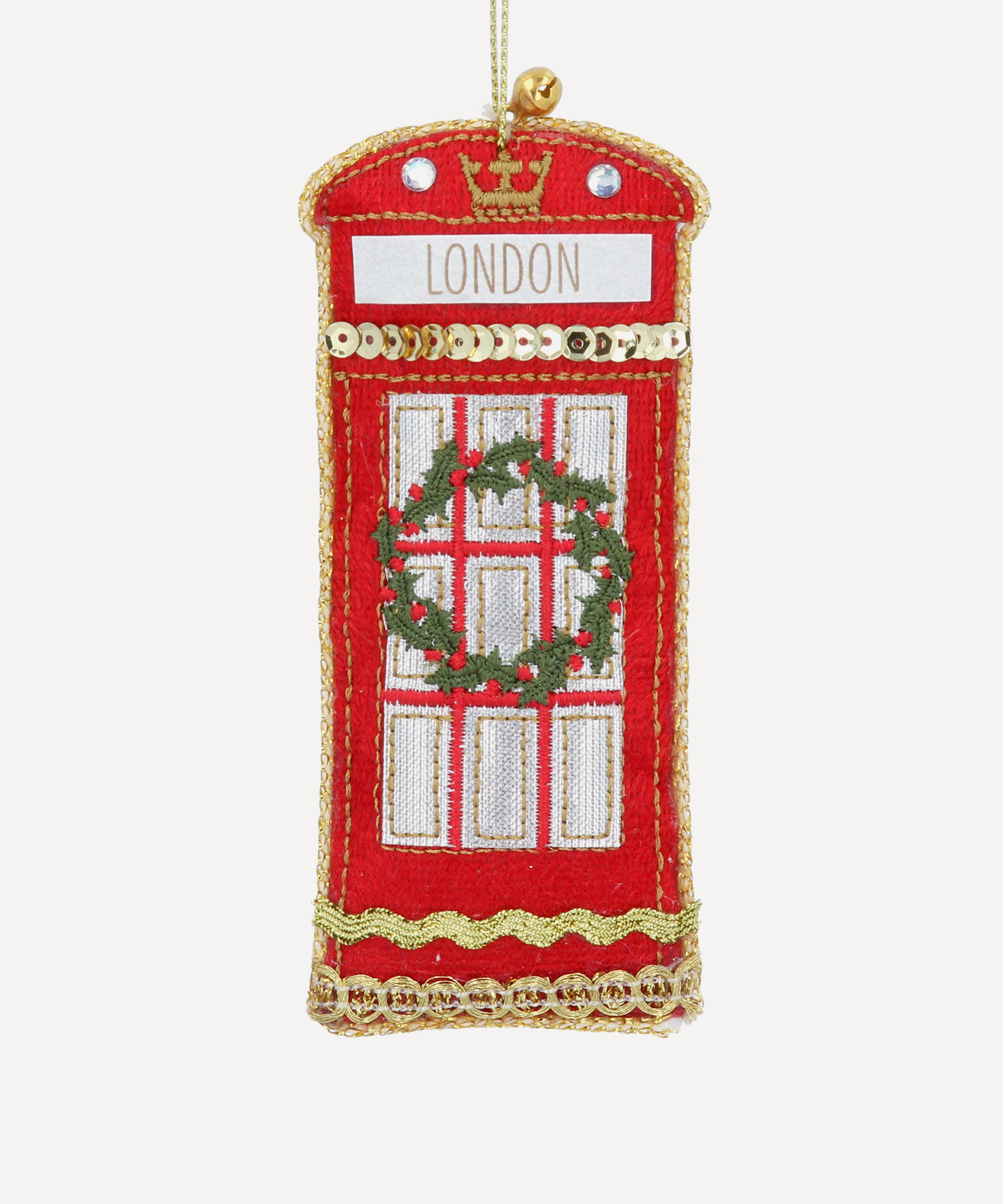Christmas - London Phone Box Fabric Ornament image number 0