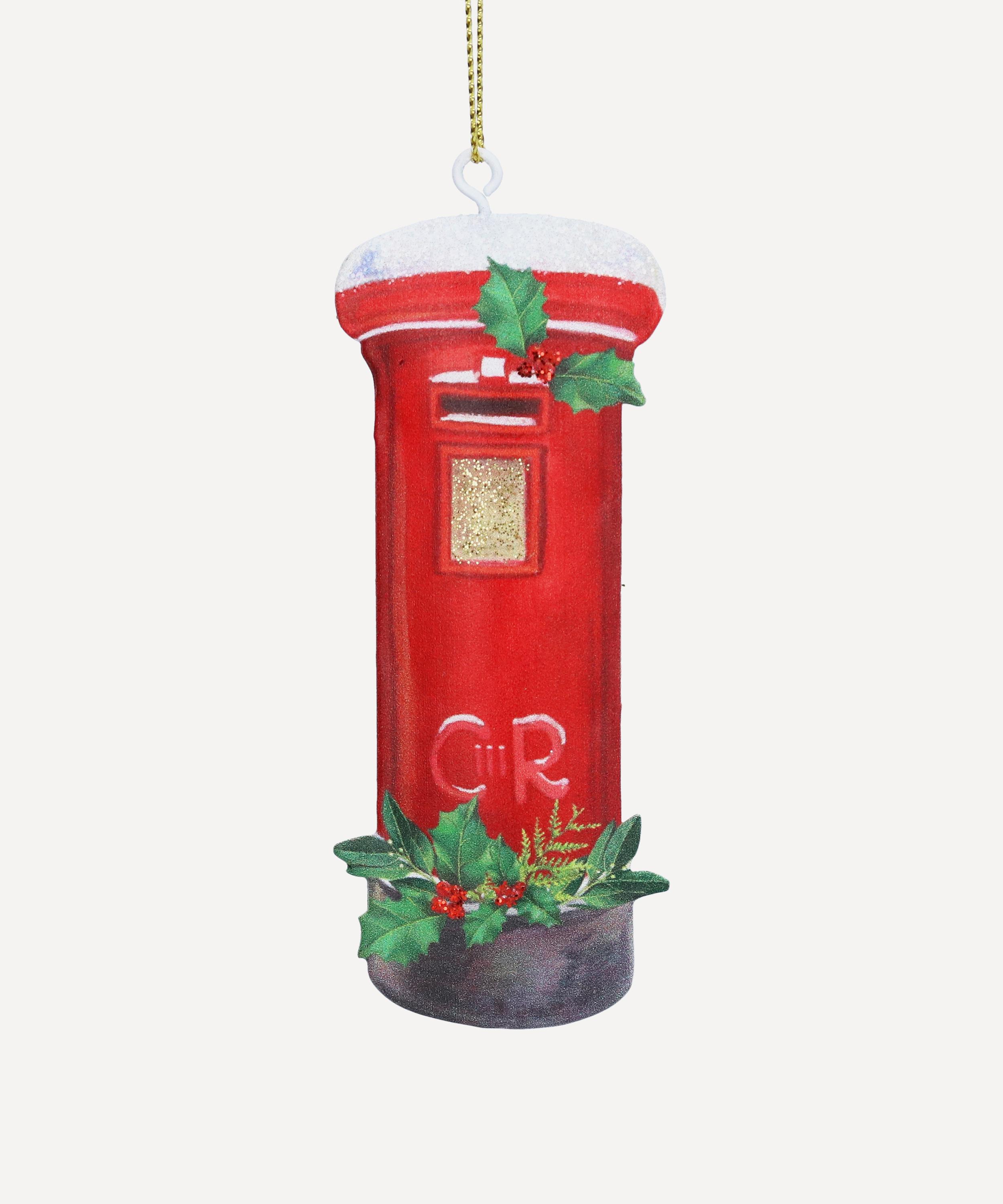 Christmas - London Post Box with Holly Ornament image number 0