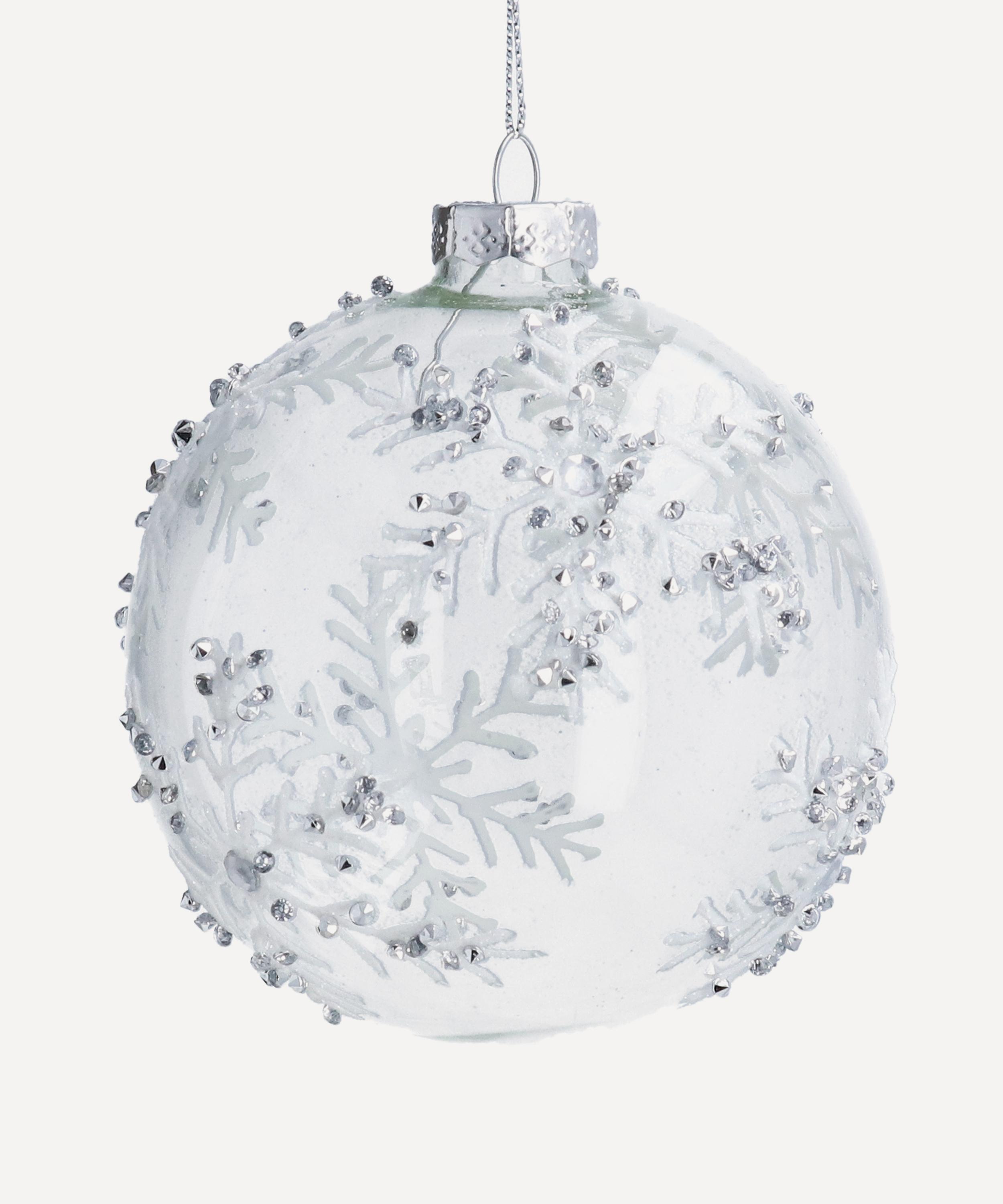 Christmas - Snowflake Clear Glass Ornament image number 0