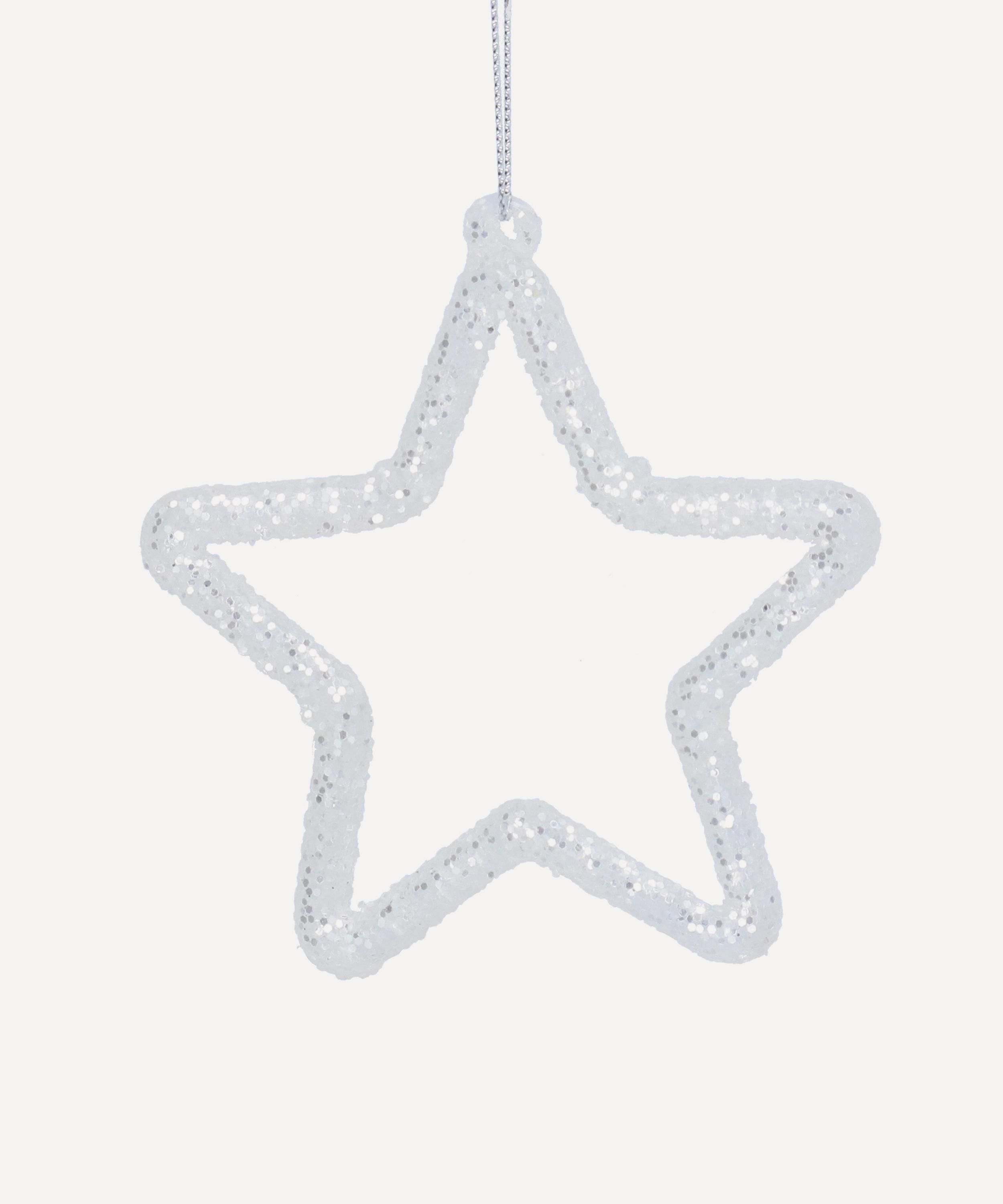 Christmas -  Star with Iridescent Outline Glass Ornament image number 0