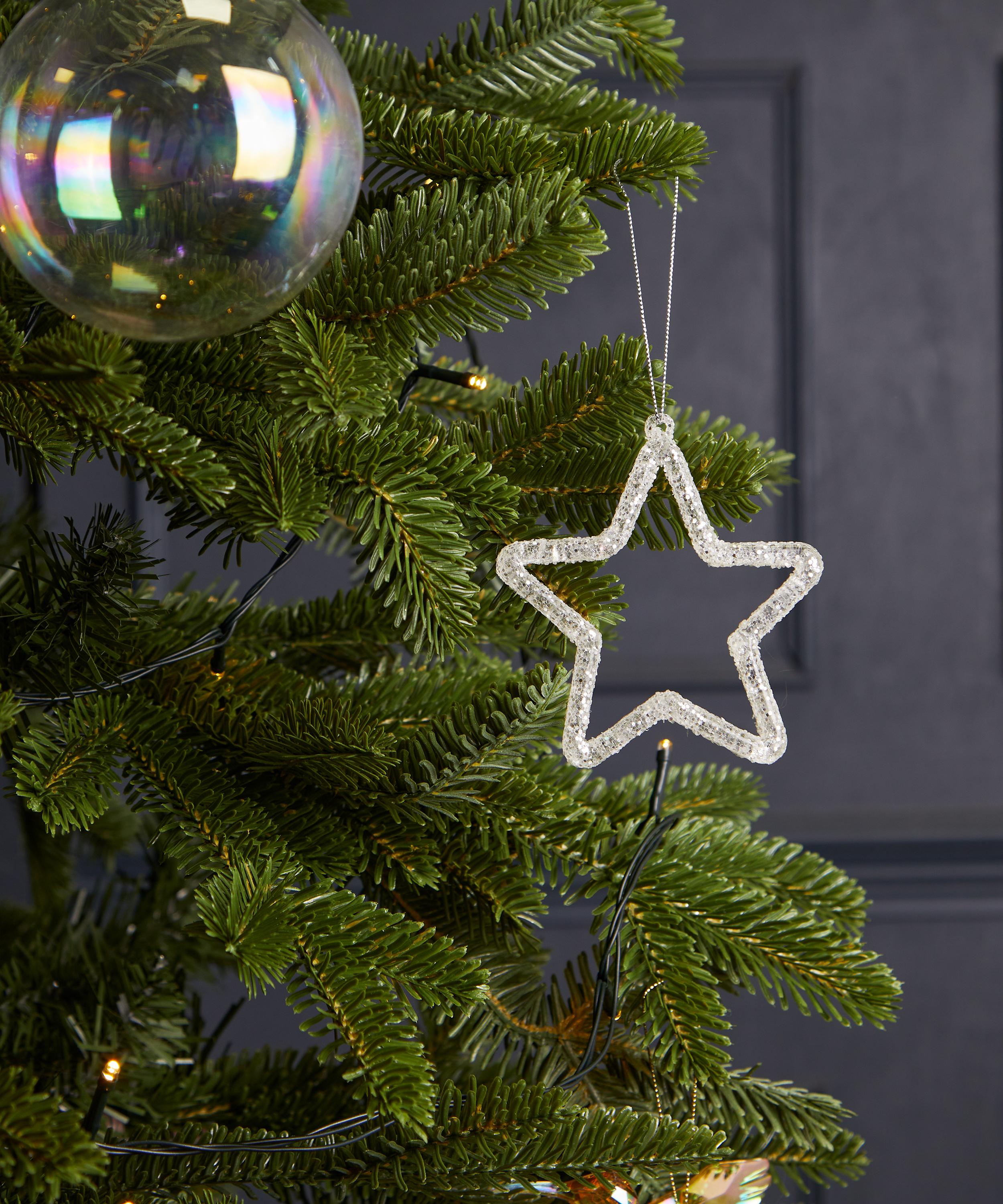 Christmas -  Star with Iridescent Outline Glass Ornament image number 1