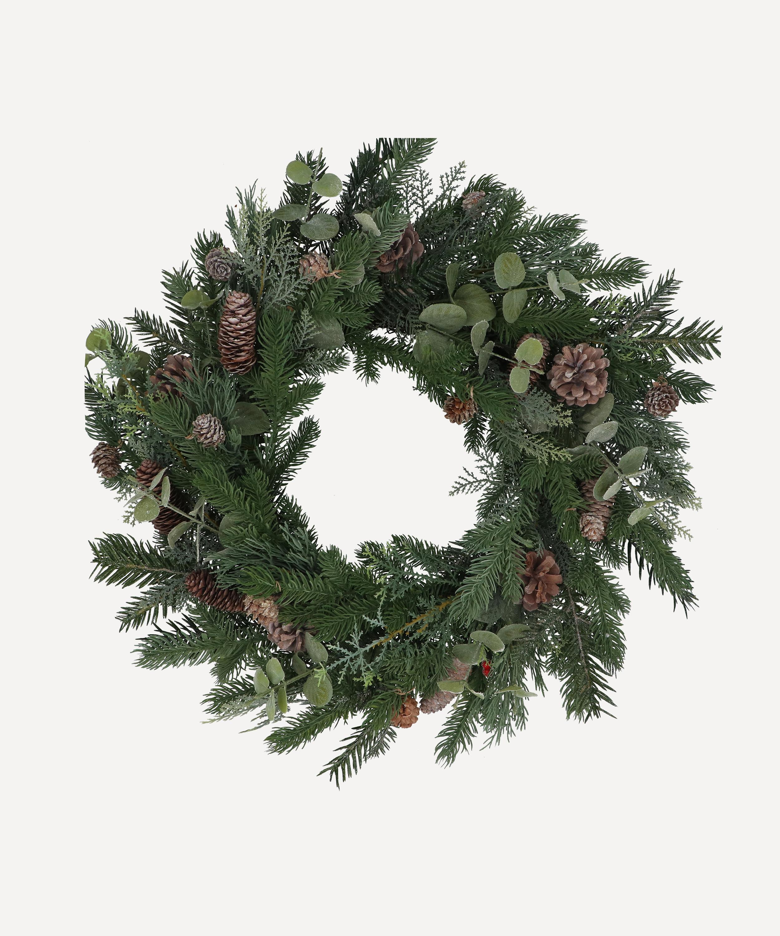 Christmas - Pine Cone with Eucalyptus Christmas Wreath image number 0