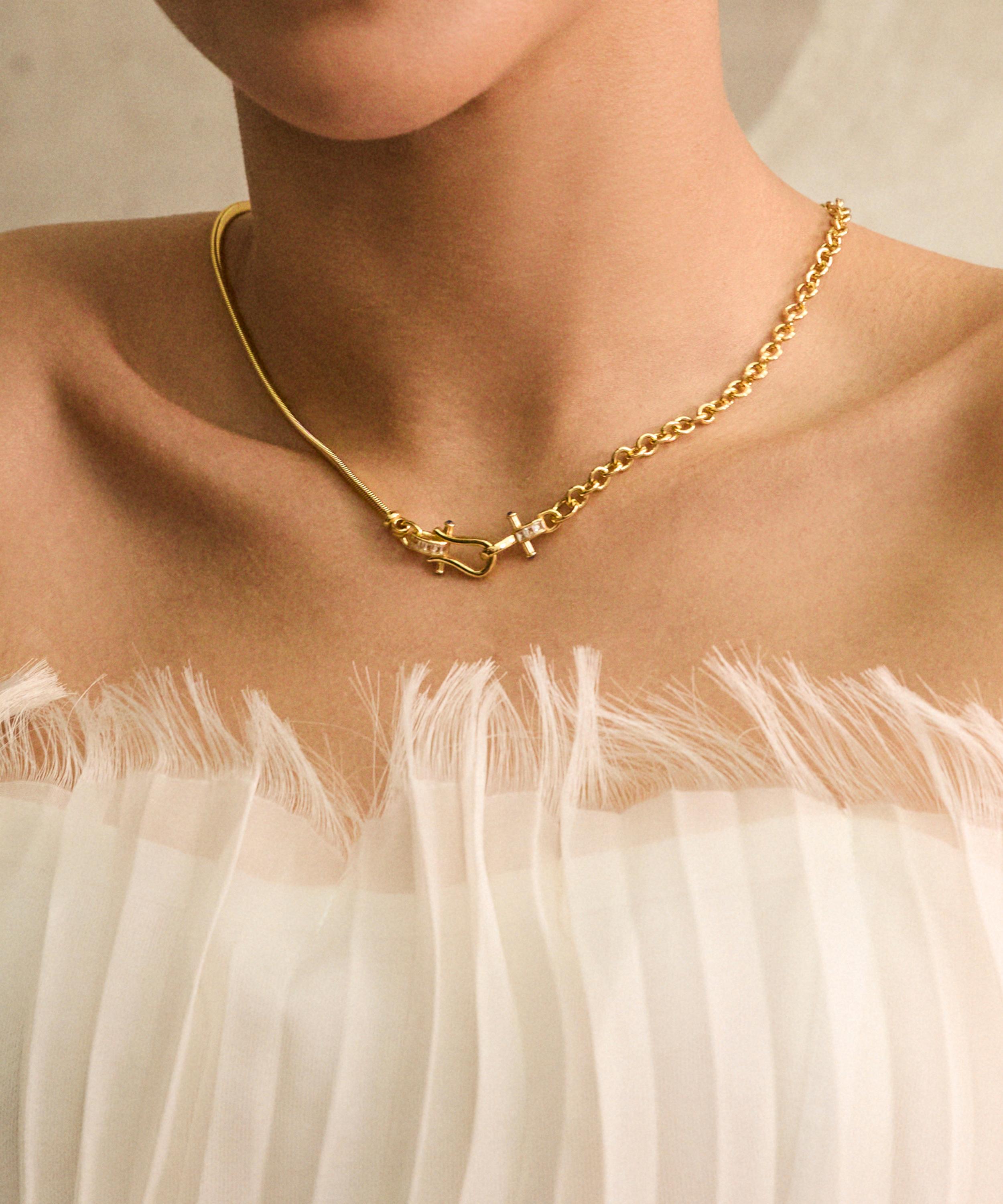 Laura Vann - 18ct Gold-Plated Agatha Necklace image number 1