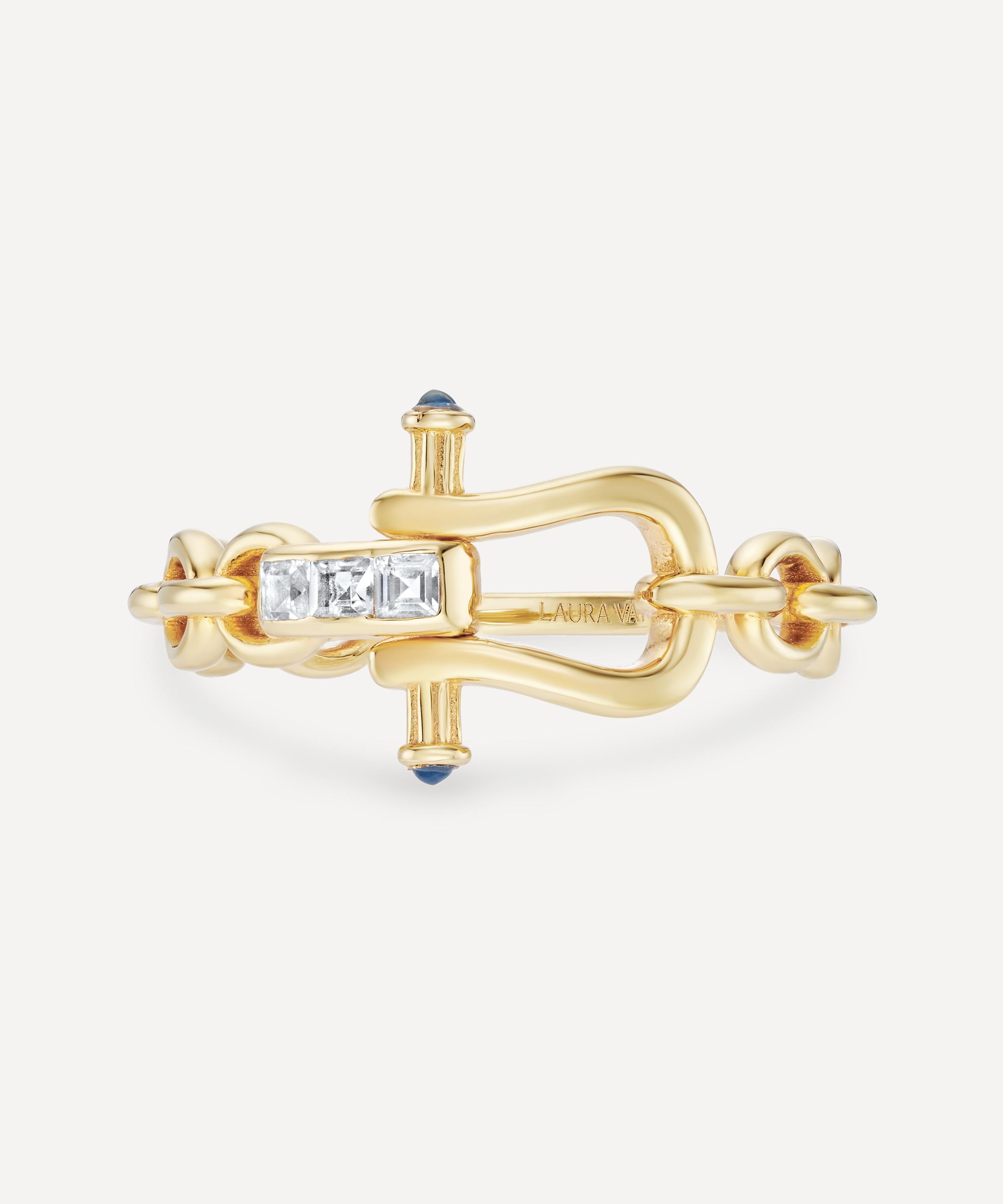 Laura Vann - 18ct Gold-Plated Vermeil Silver Agatha Ring