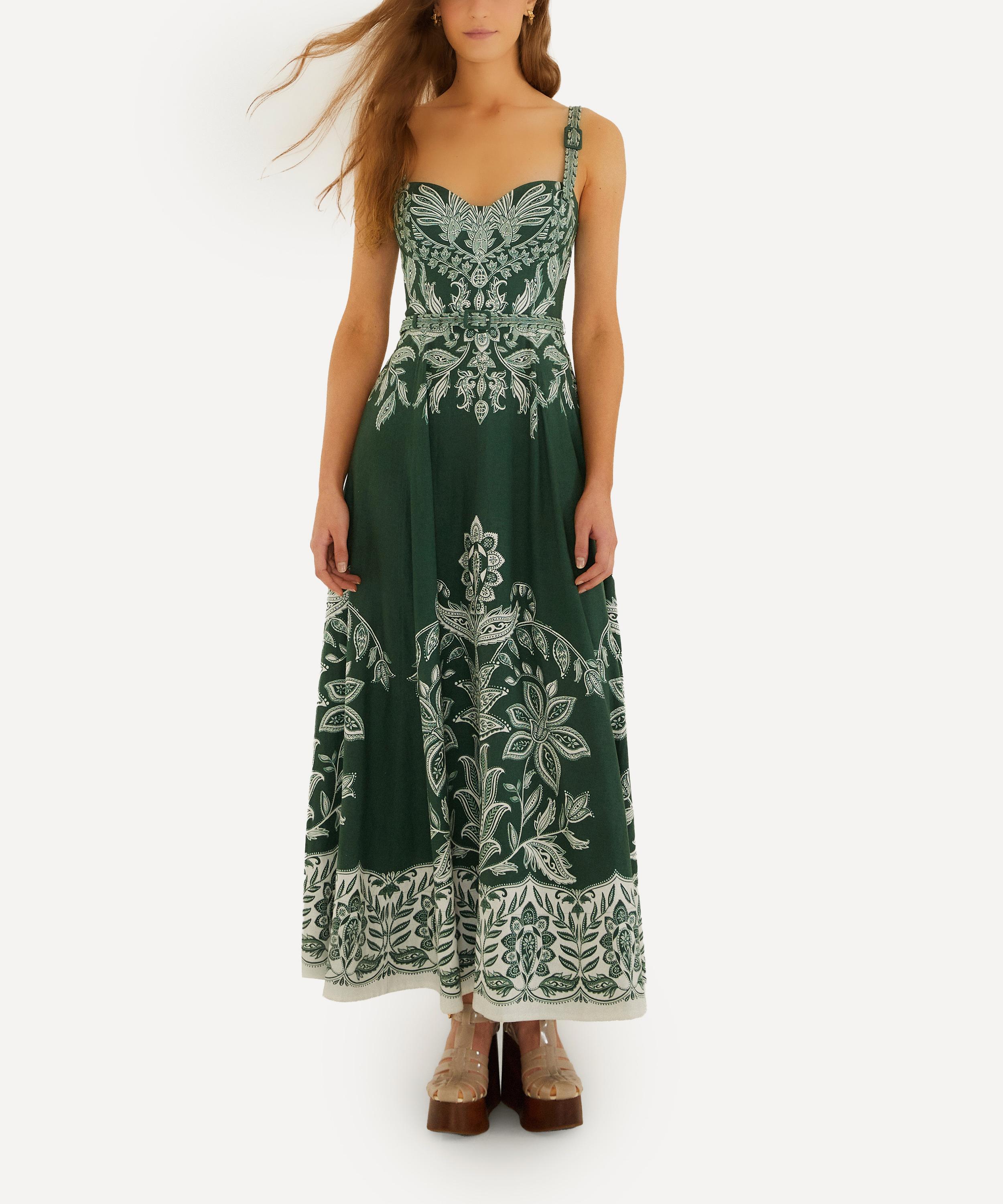 FARM Rio - Dark Green Miranda Buckles Maxi Dress&nbsp;