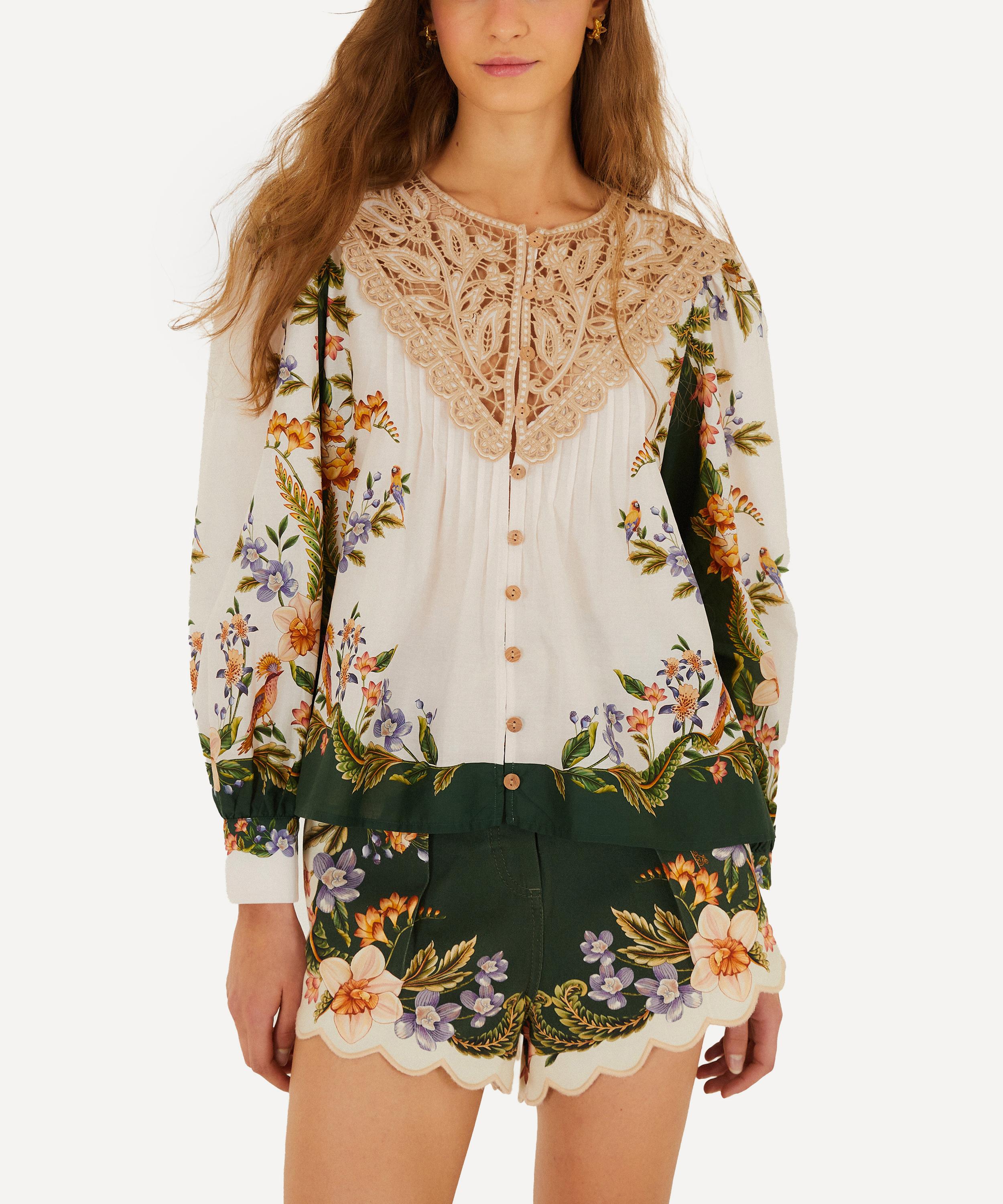 FARM Rio - Sand Nature Lace Blouse