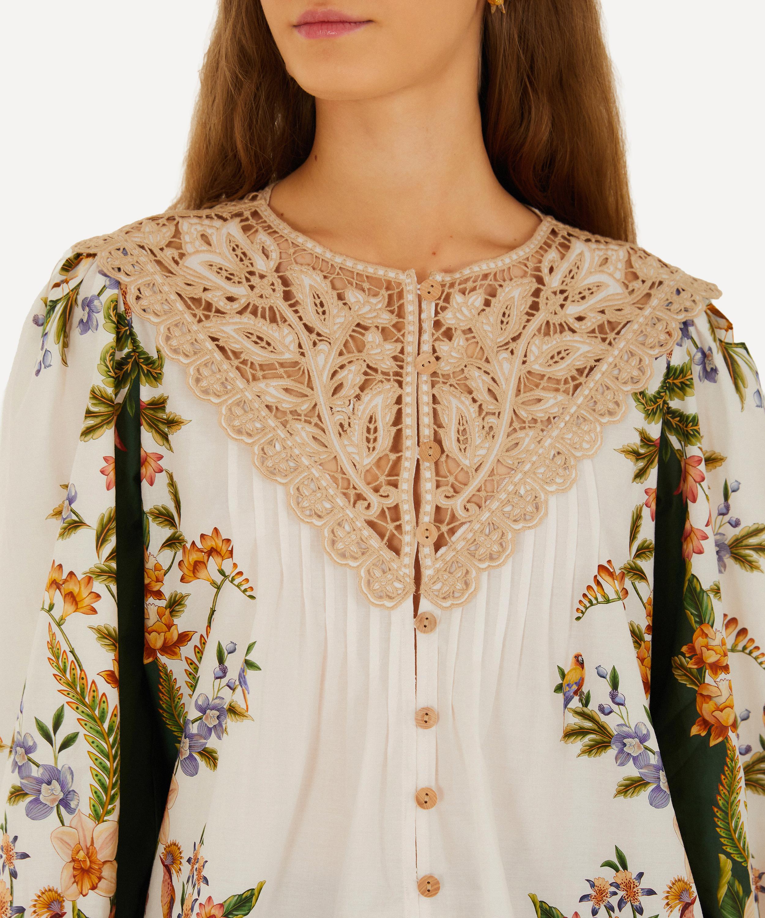 FARM Rio - Sand Nature Lace Blouse image number 1