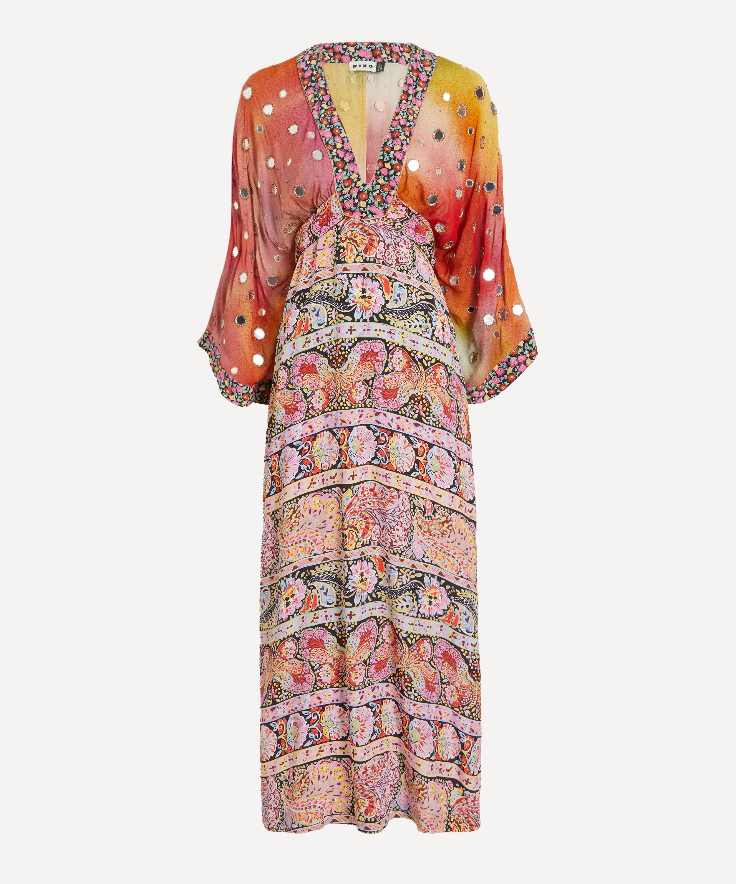 RIXO - Made With Liberty Fabrics Flori Silk Embellished Dress