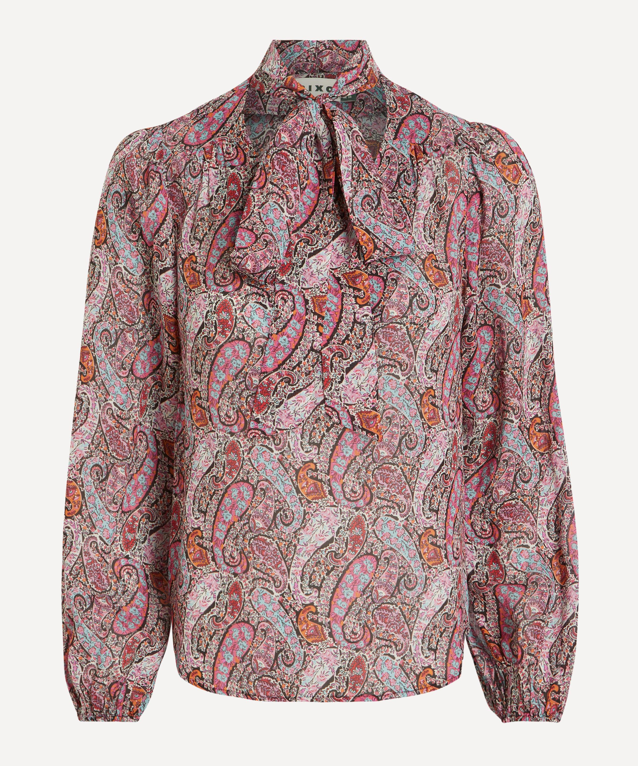 RIXO - Moss Silk Blouse