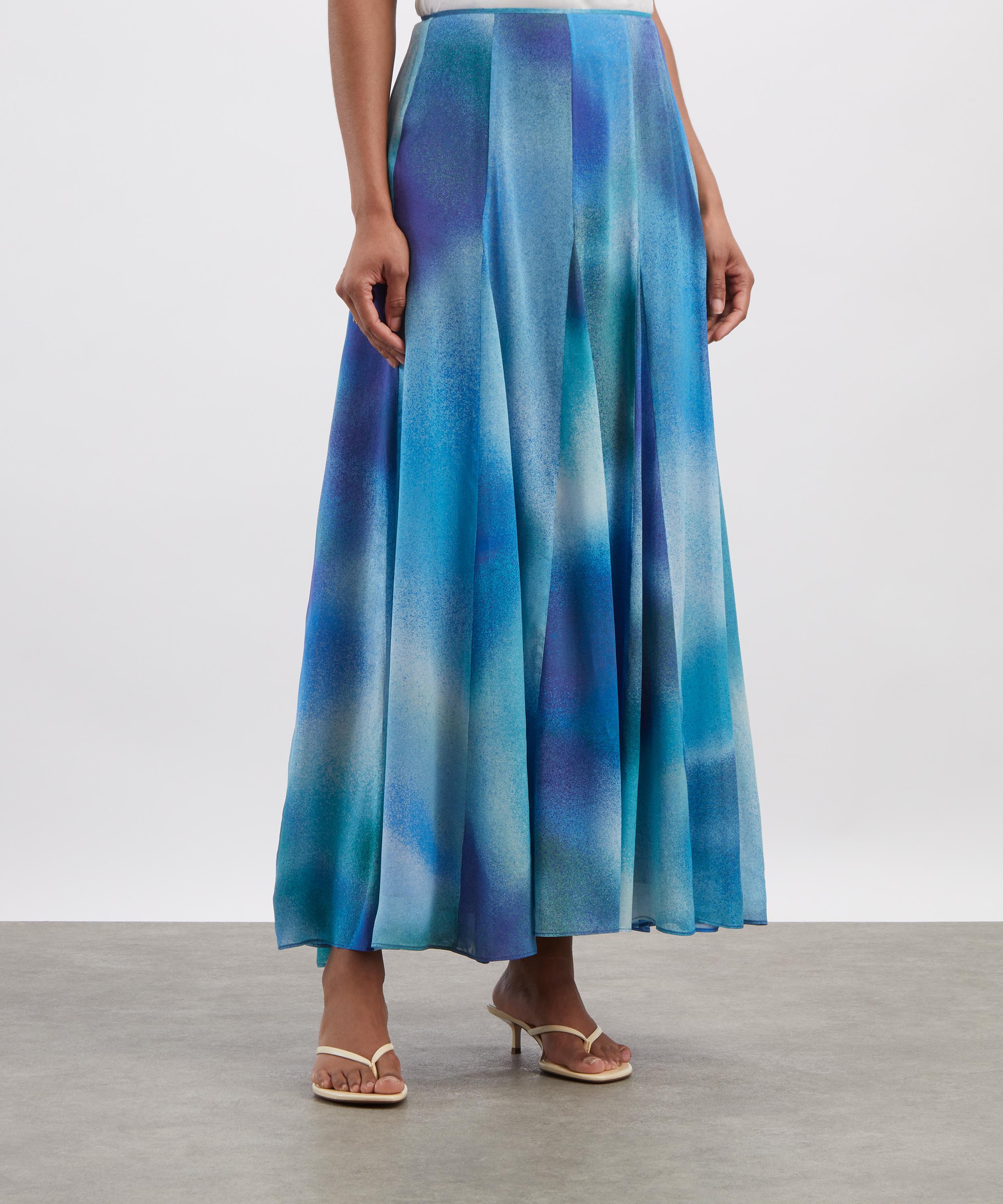 RIXO - Made With Liberty Fabrics Billy Jessica Alexandra Blue Skirt image number 2