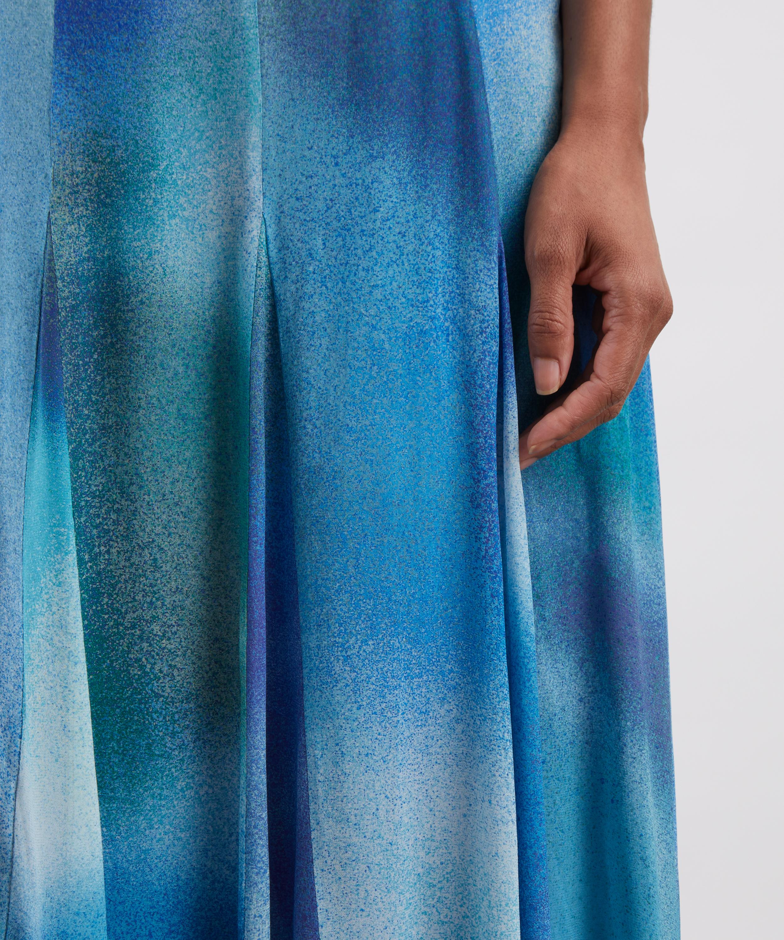 RIXO - Made With Liberty Fabrics Billy Jessica Alexandra Blue Skirt image number 4