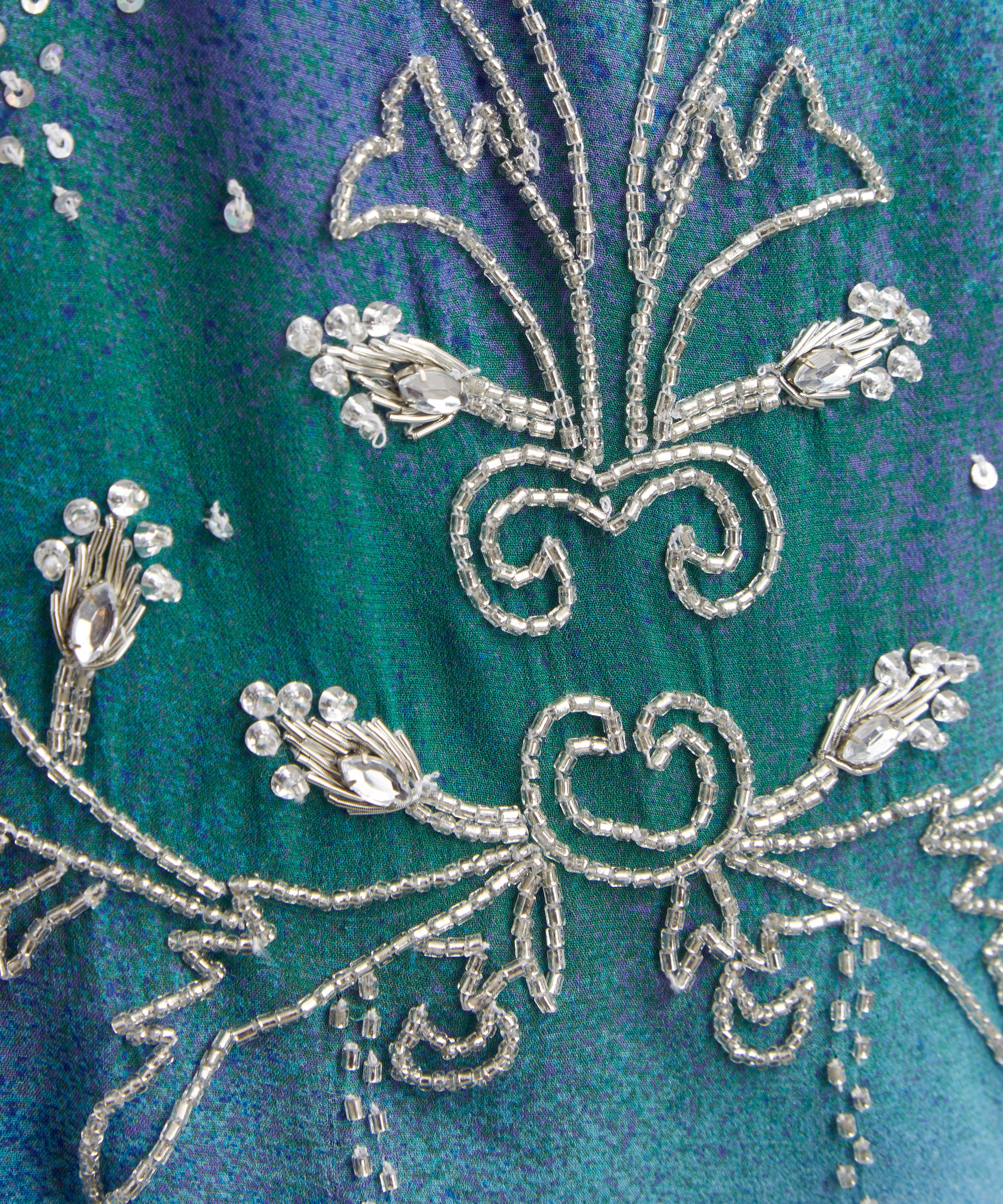 RIXO - Made With Liberty Fabrics Kaylor Jessica Alexandra Blue Mini Dress image number 4