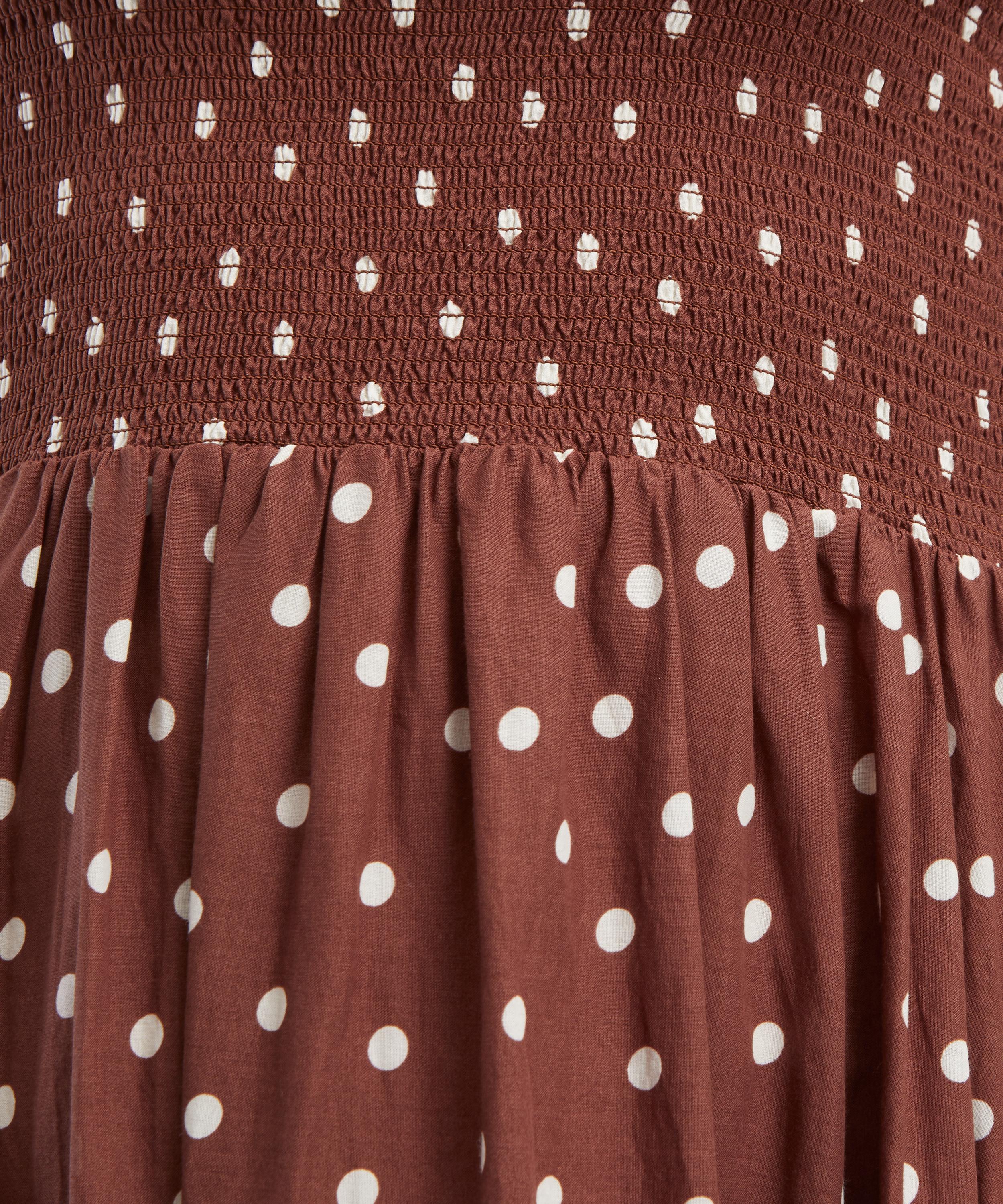 rixo polka dot dress brown New Rixo Meg Leopard Polka Dot Short Sleeve Midi Dress XXS XS S M L XL 2XL  3XL