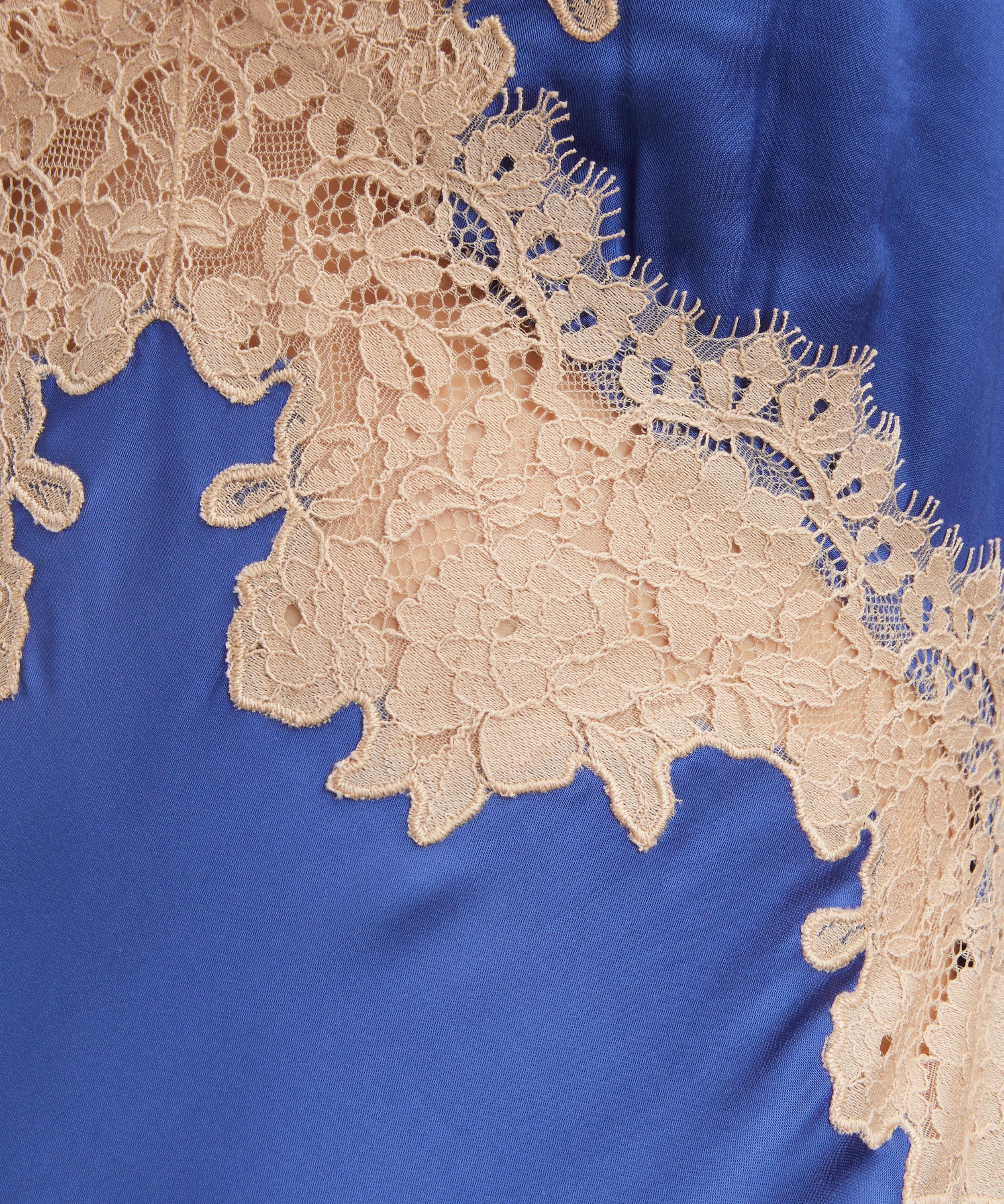 RIXO - Lysandra Iris Blue Satin Maxi Dress image number 4