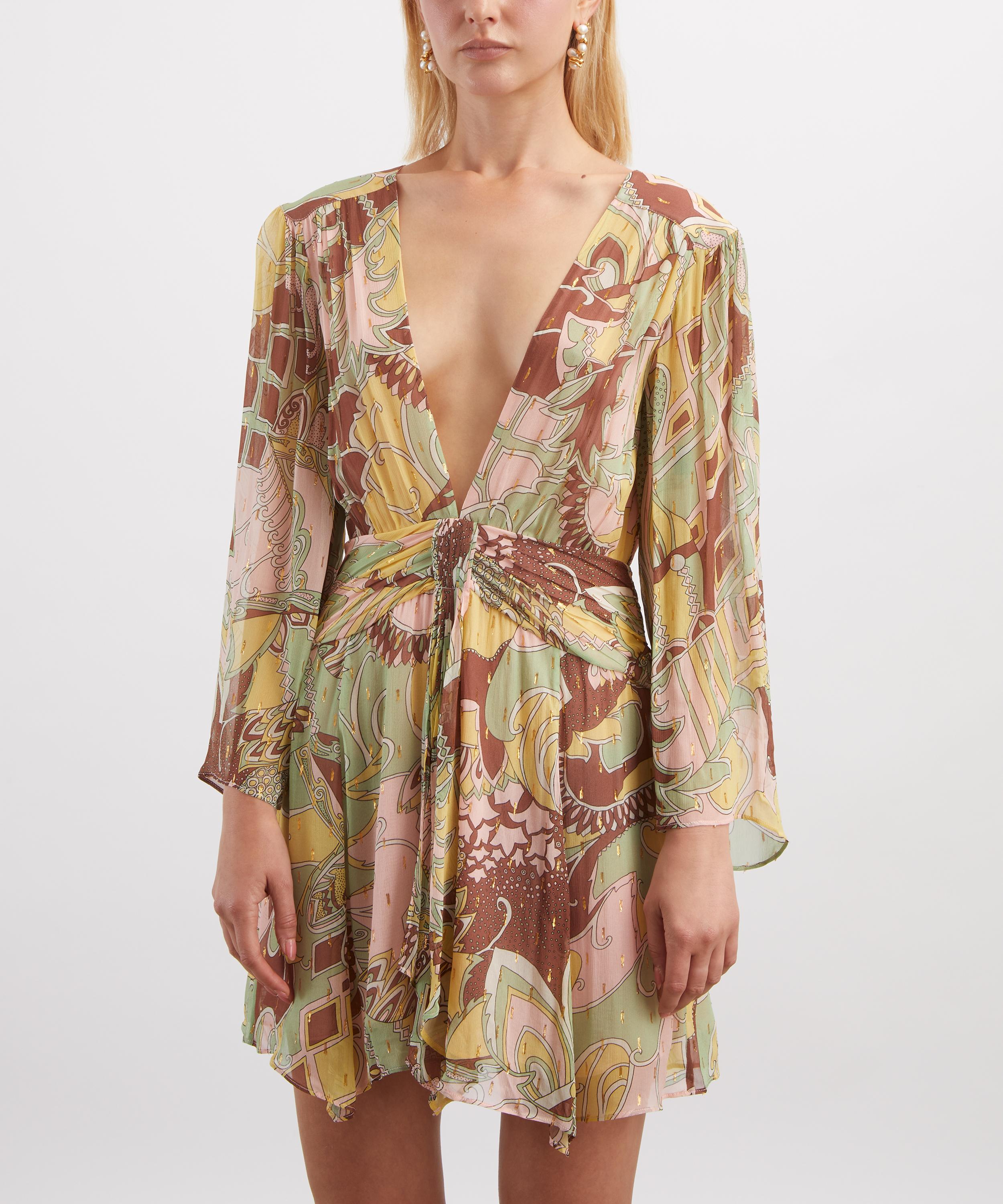 RIXO - Clove Lurex Chiffon Mini Dress&nbsp; image number 2