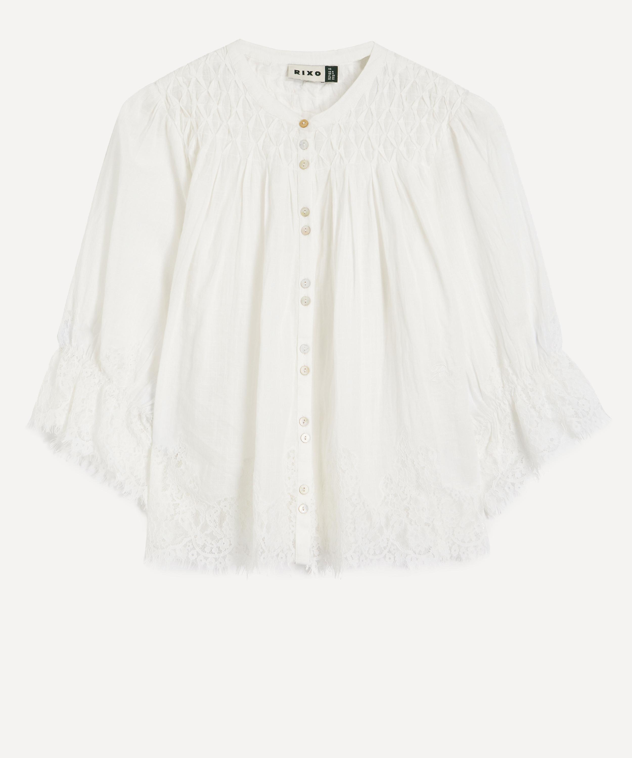 RIXO - Erika Ivory Blouse