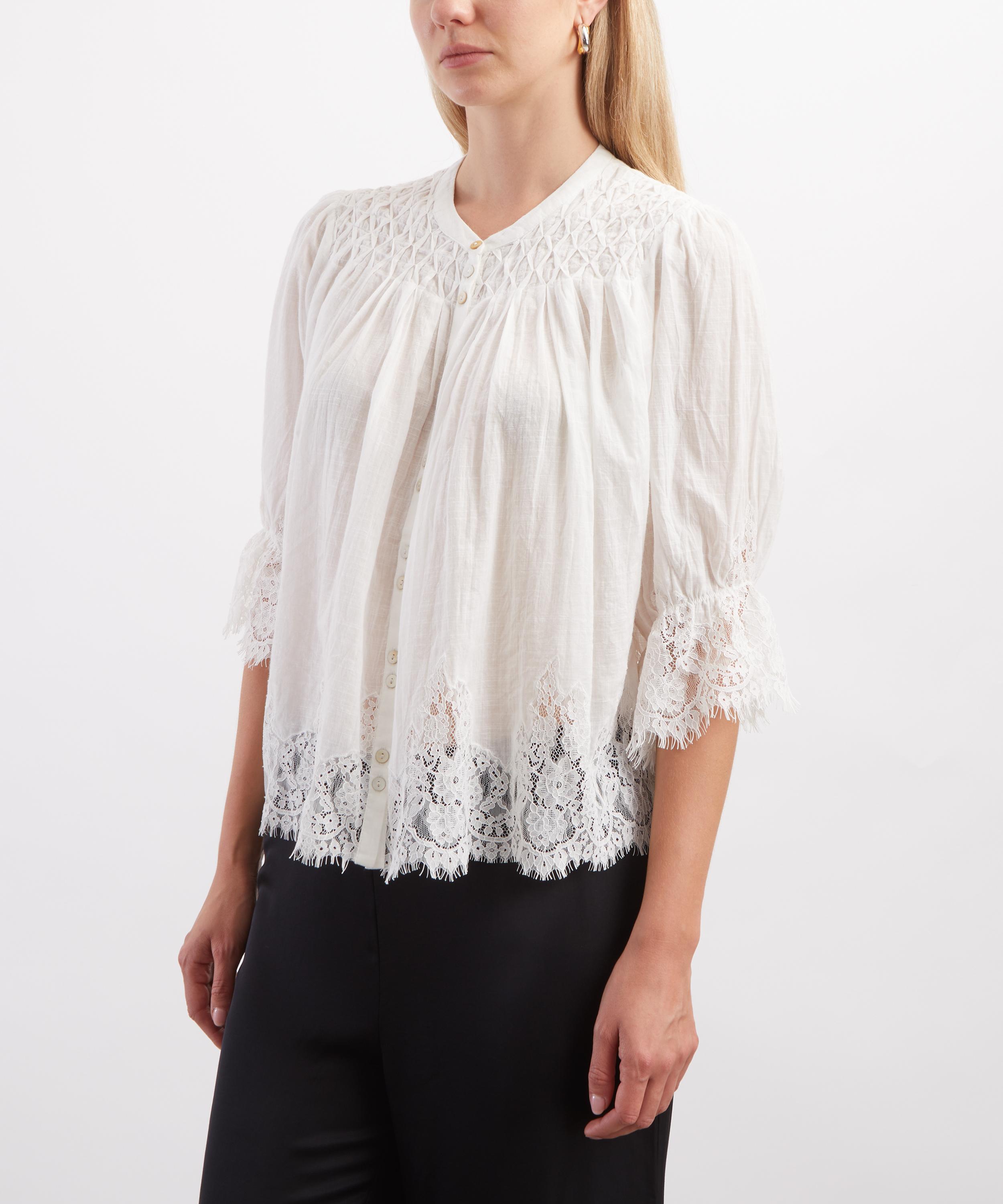 RIXO - Erika Ivory Blouse image number 2