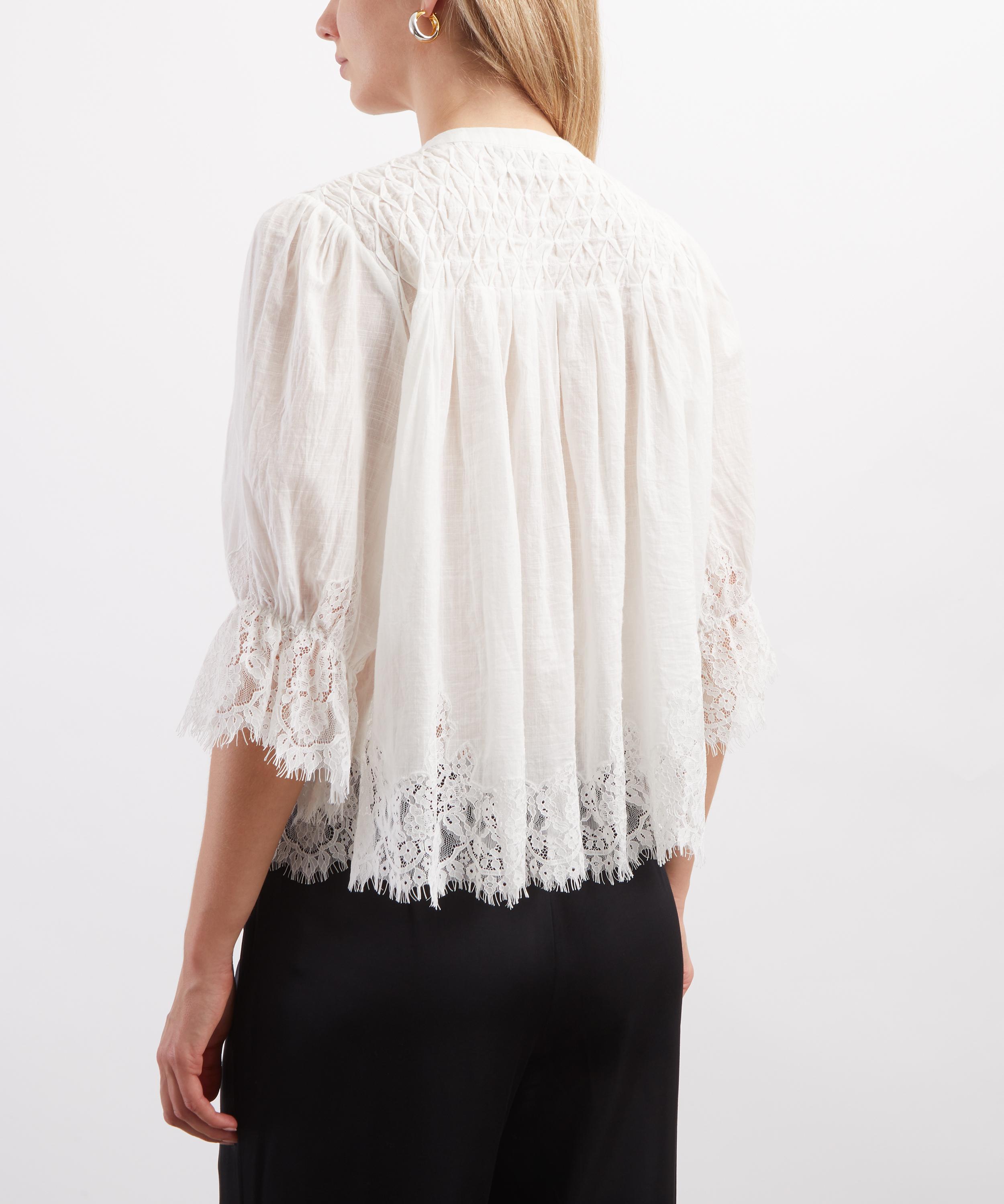 RIXO - Erika Ivory Blouse image number 3