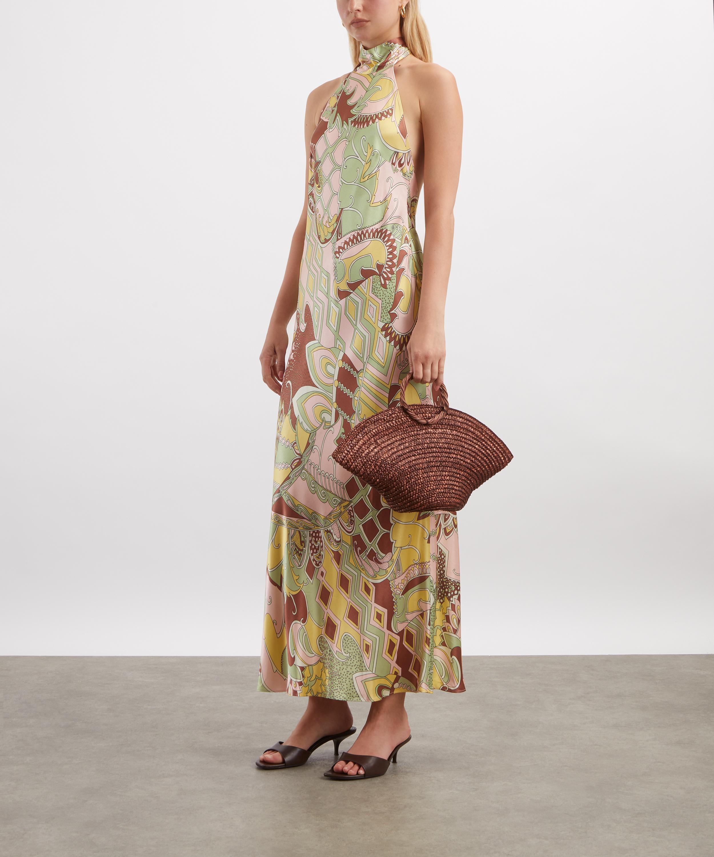 RIXO - Maura Satin Midi Dress image number 1