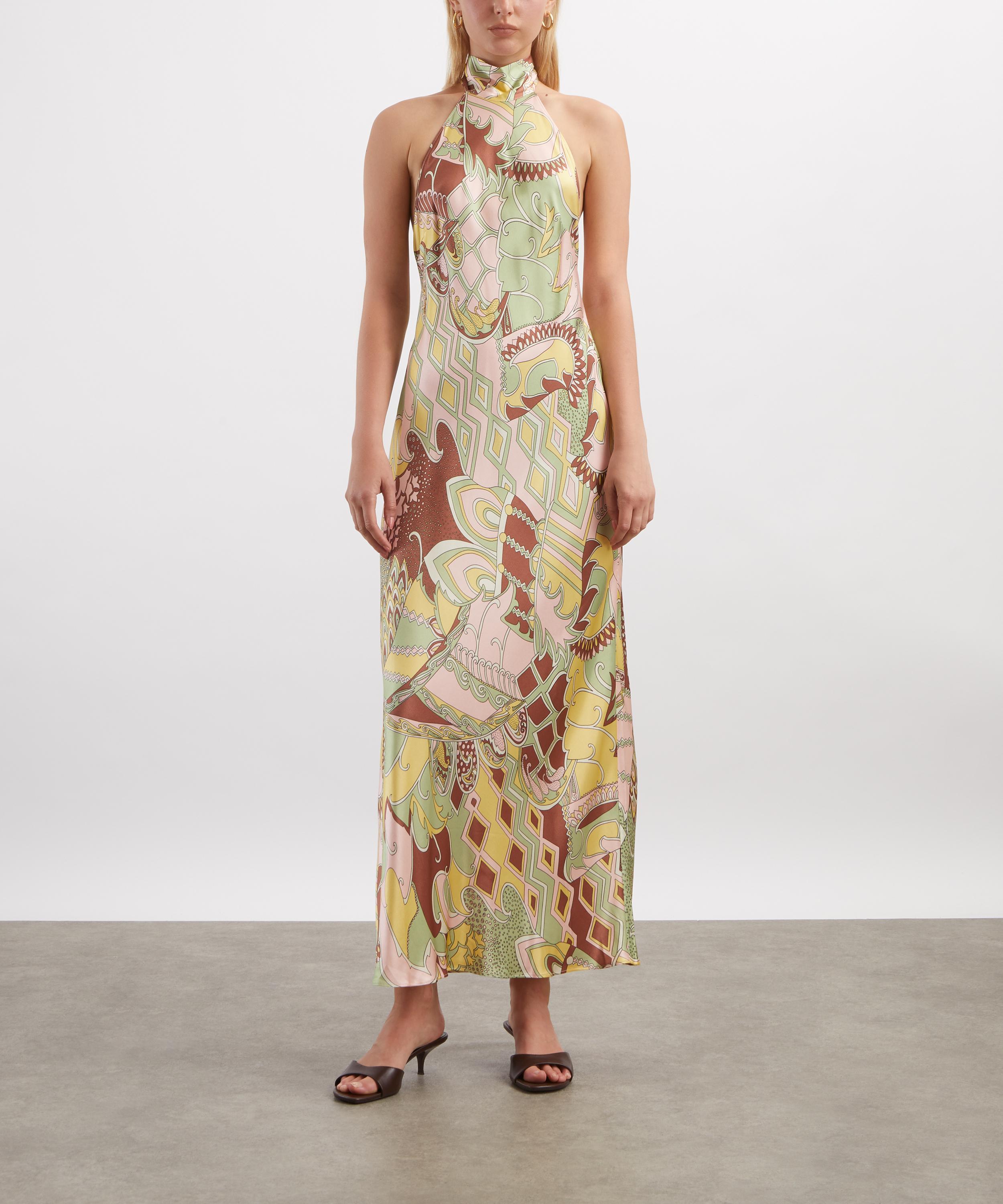 RIXO - Maura Satin Midi Dress image number 2